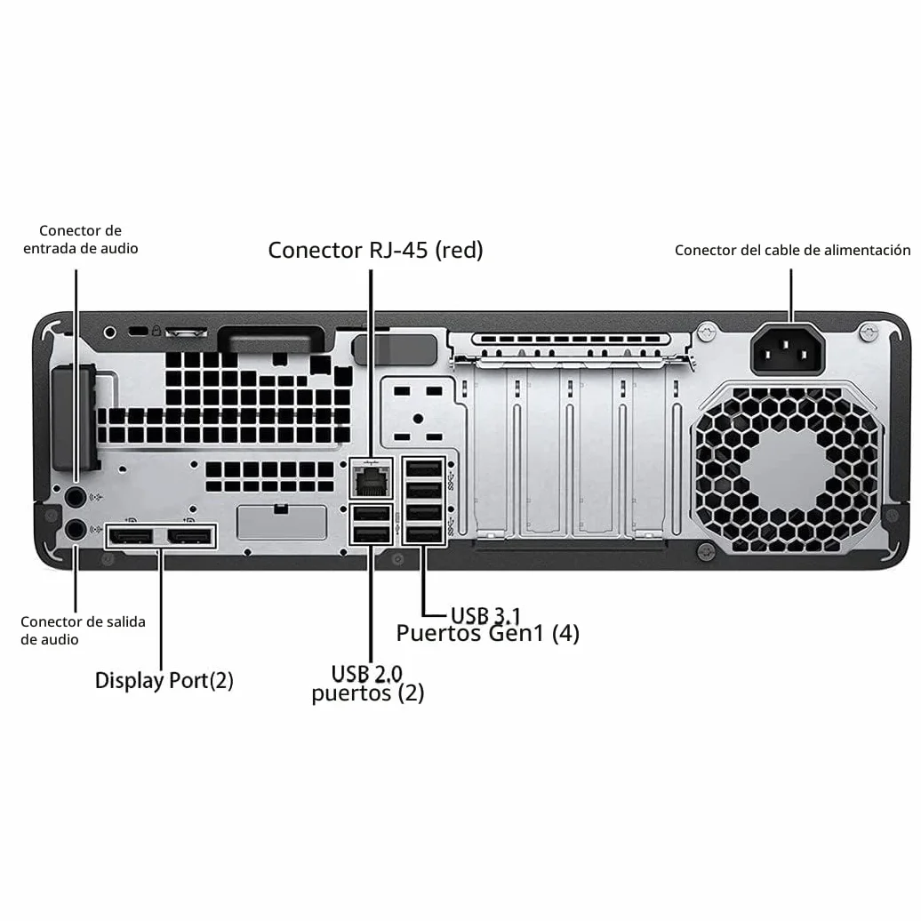 HP EliteDesk 800 G3 SFF Ordenador de sobremesa Intel Core i5-7500 8 GB RAM 256 GB SSD WiFi Bluetooth Windows 11 Pro