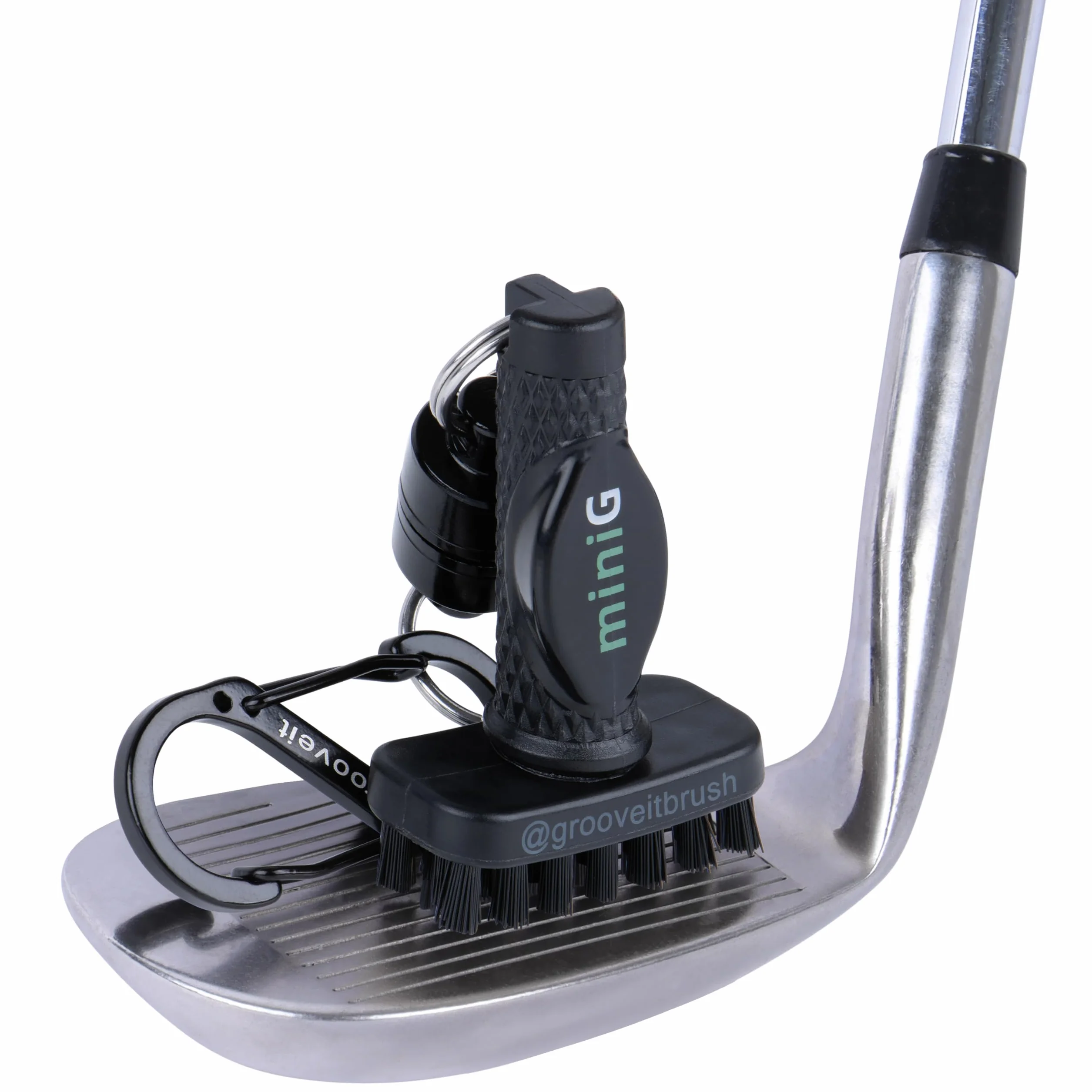 Grooveit Mini G The Dry Scrubber Cepillo de Limpieza para Palos de Golf, Negro