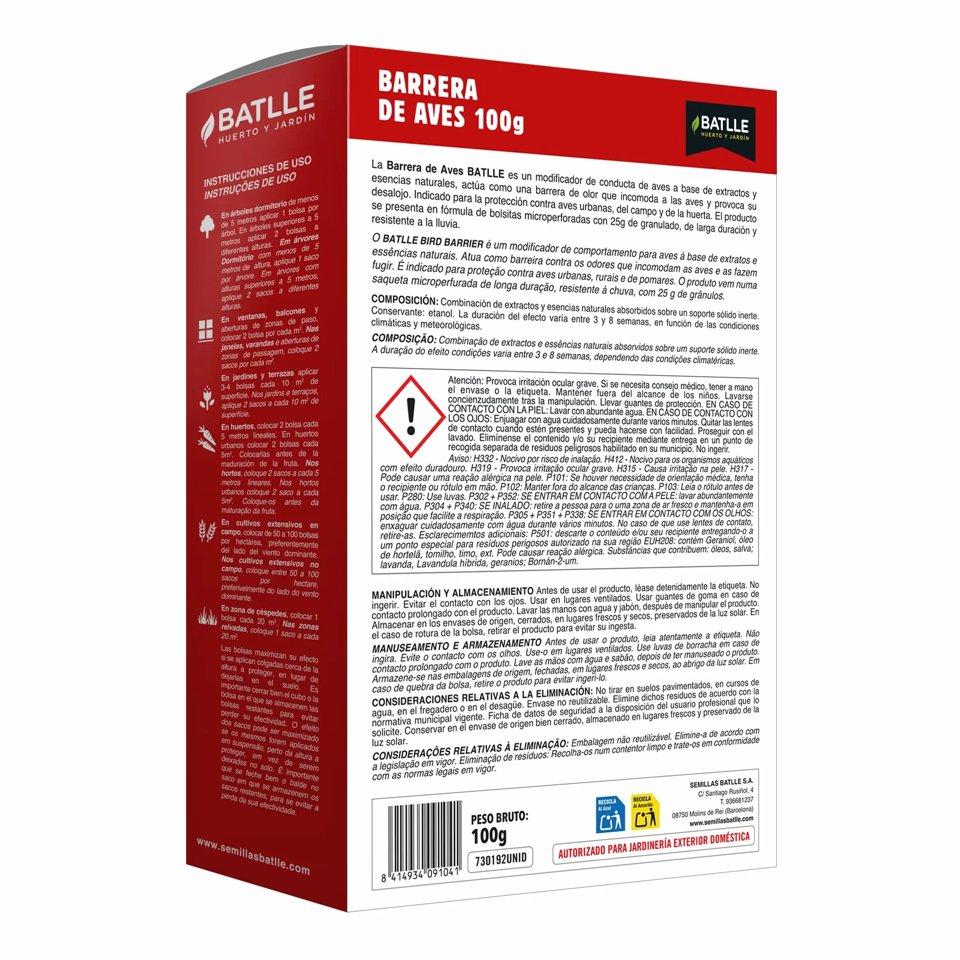 Semillas Batlle Repelente de Aves Caja 100g