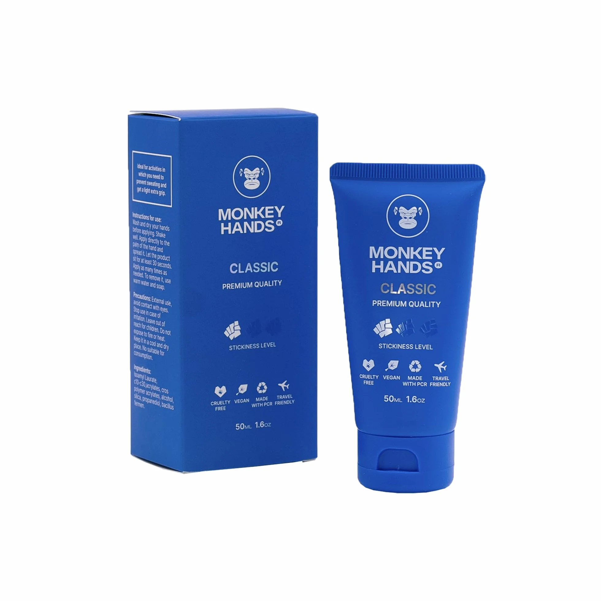 Monkeyhands Classic Grip Gel de Aderencia Ligera para Pole Dance y Fitness Vegano 50ml