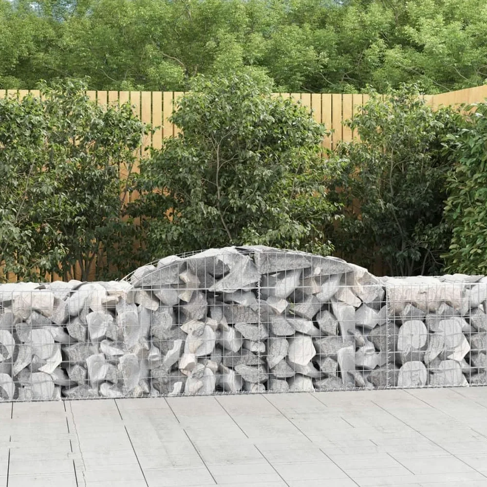 Cesta para gaviones (2 unidades, 300 x 50 x 60/80 cm, 3,5 mm, galvanizada), color plateado