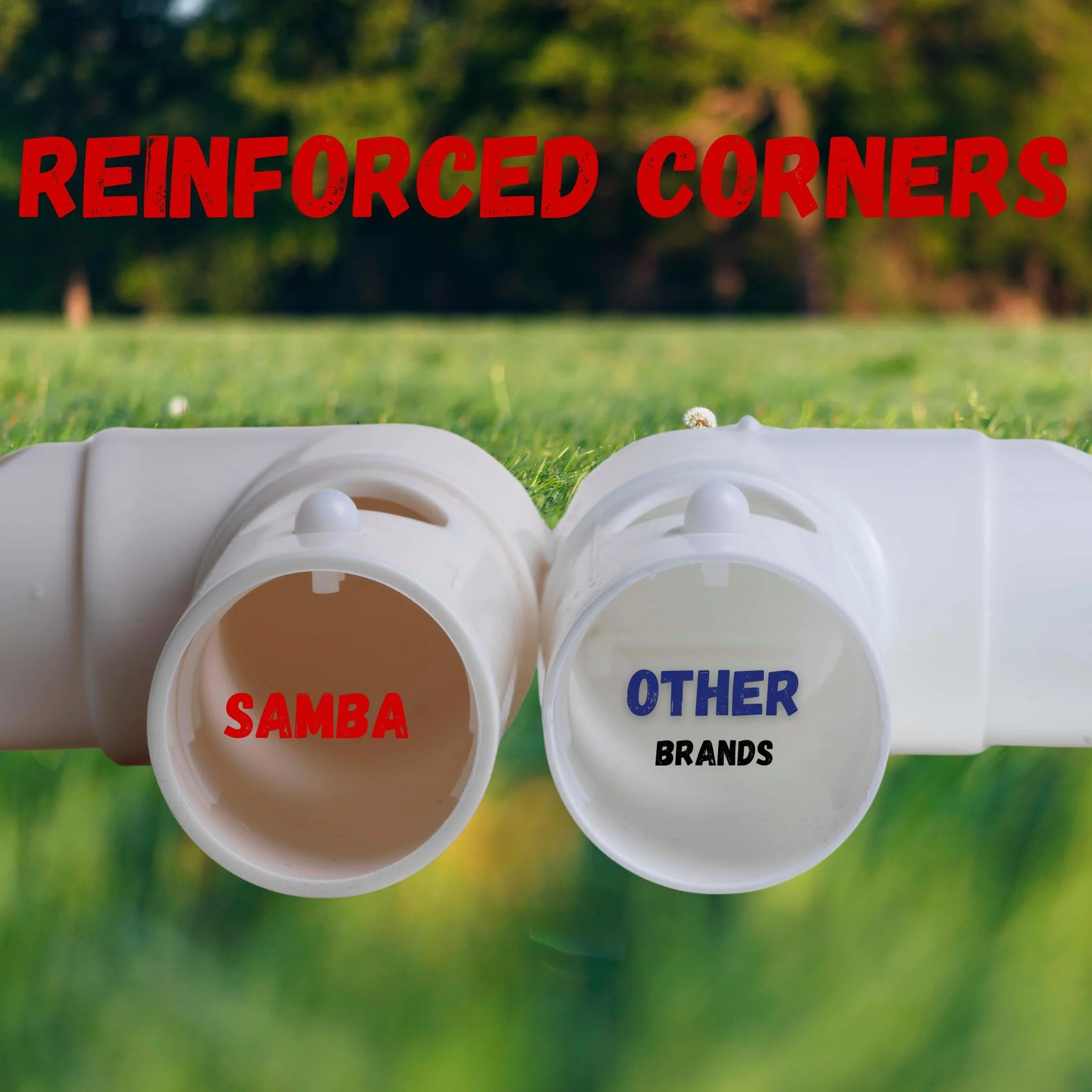 Samba 6ft x 4ft Locking Goal Portable Garden Football Goal Posts White
