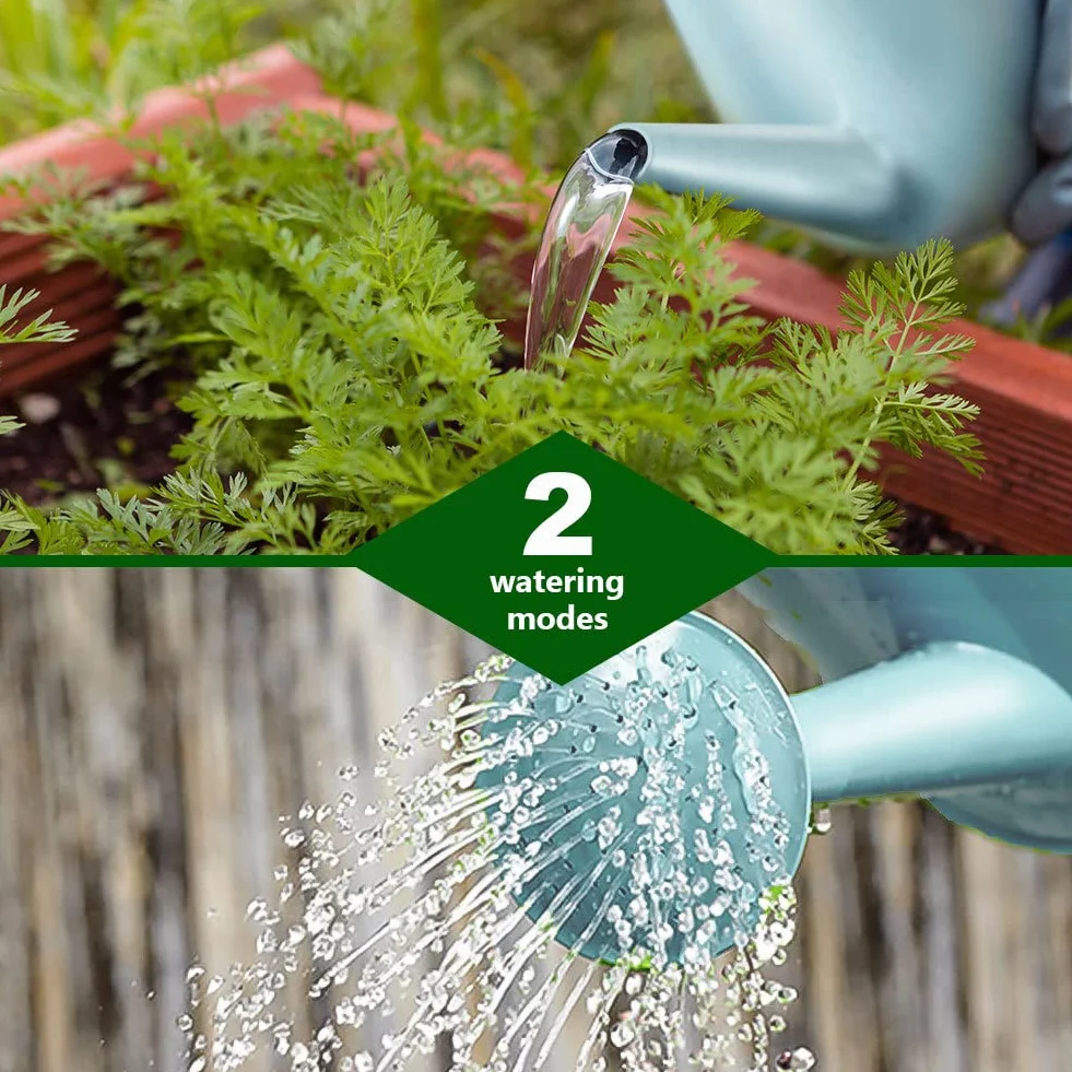 LOYUYU Tanque de Agua de PláStico 1.8L Planta PequeñA, Ligera y Encantadora de JardíN Interior y Exterior, Tanque de Agua con Ducha Gris