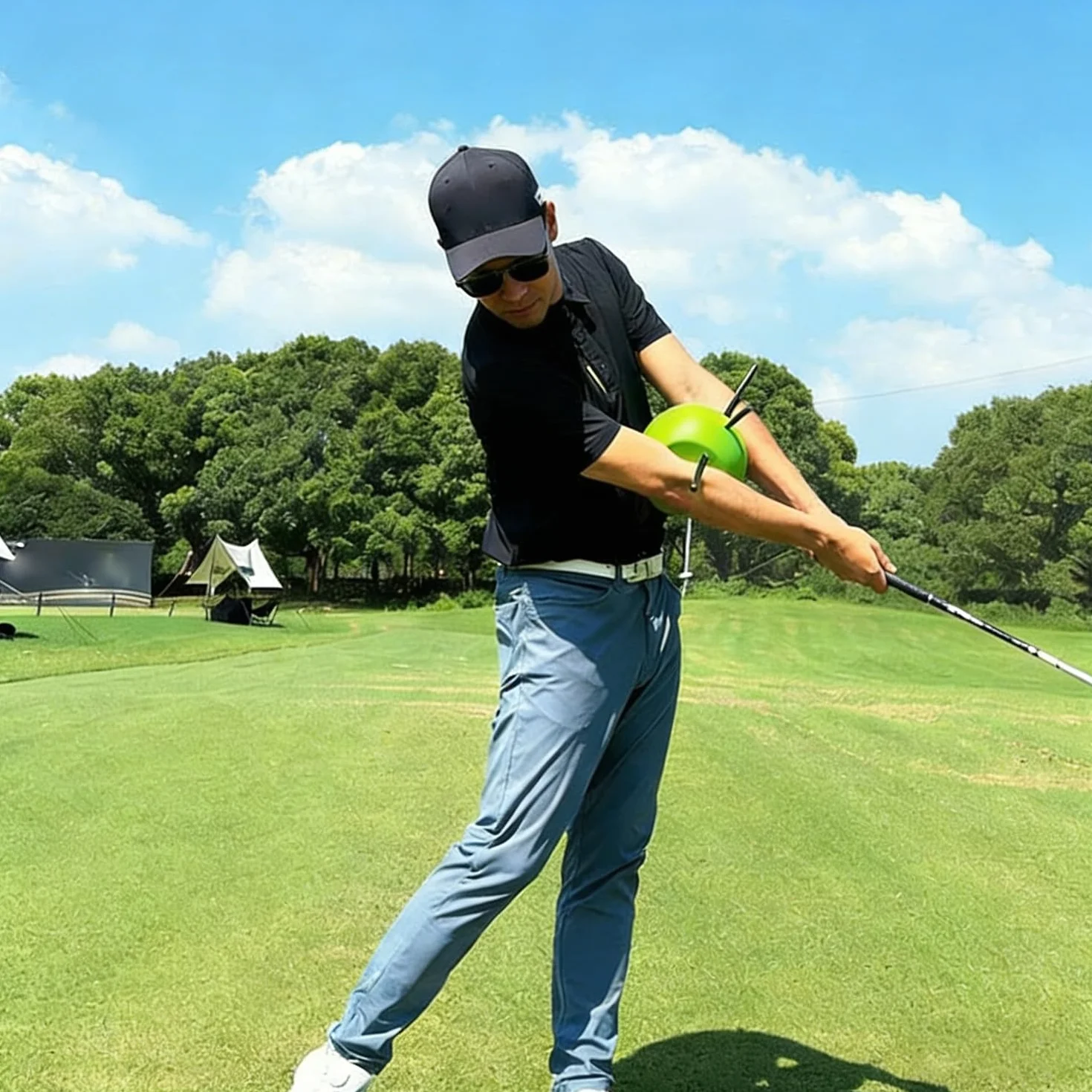 Balón de entrenamiento de swing de golf, ayuda de corrección para hombres y mujeres