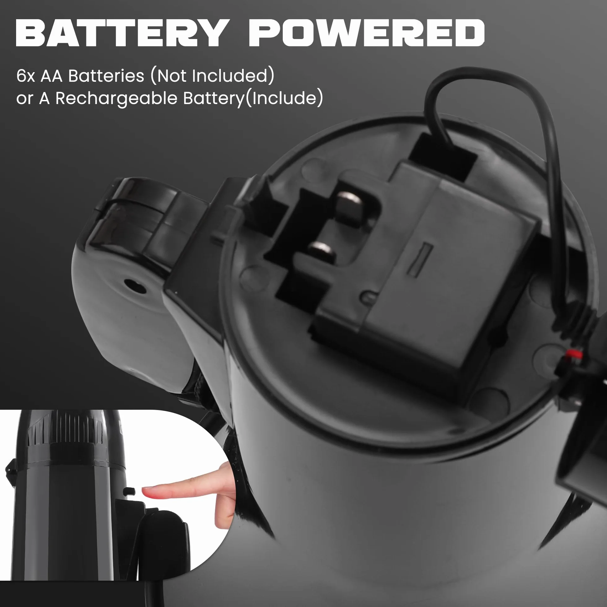 Megáfono Altavoz PA Bullhorn con Micrófono Desmontable, Sirena, USB y Grabación 240S