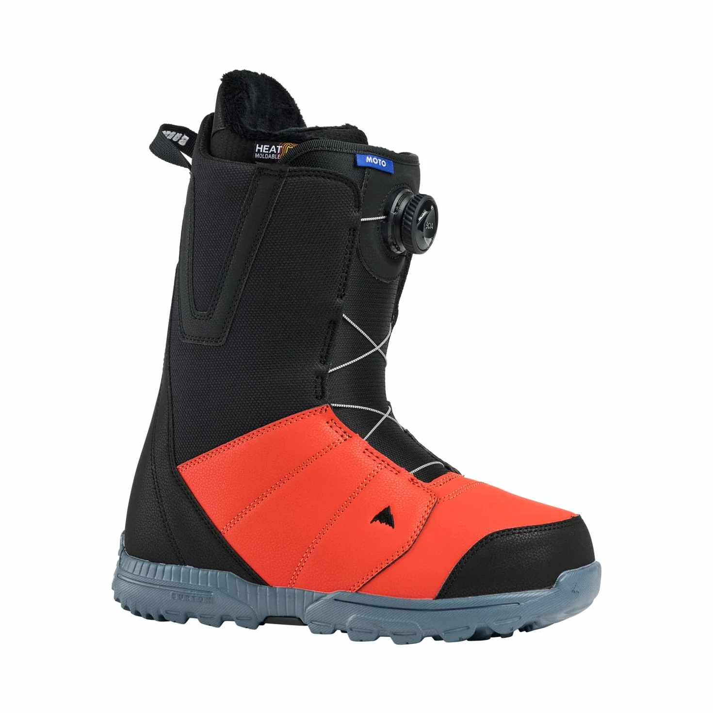 Burton Botas de snowboard Boa para hombre negro rojo talla 44,5