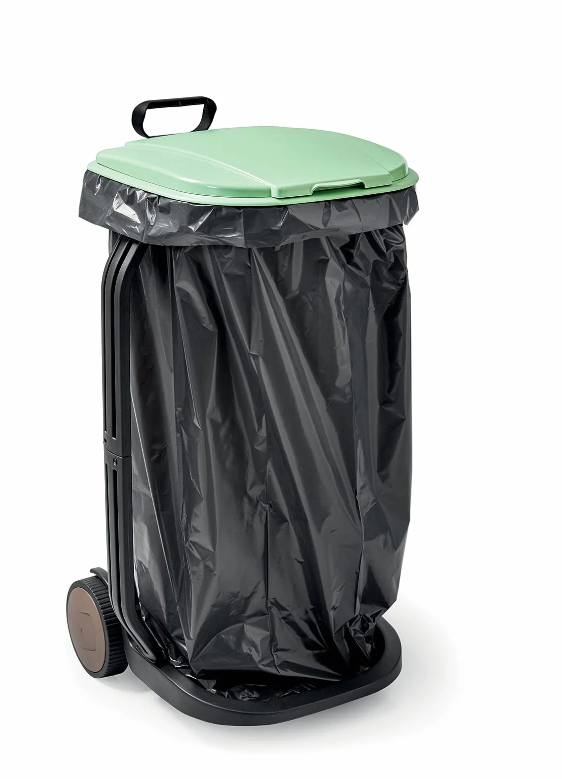 G.F. SRL - Carro para Bolsas Reco, de plástico Reciclado, para Hojas, Recogida selectiva, con Tapa, Ruedas, Fabricado en Italia