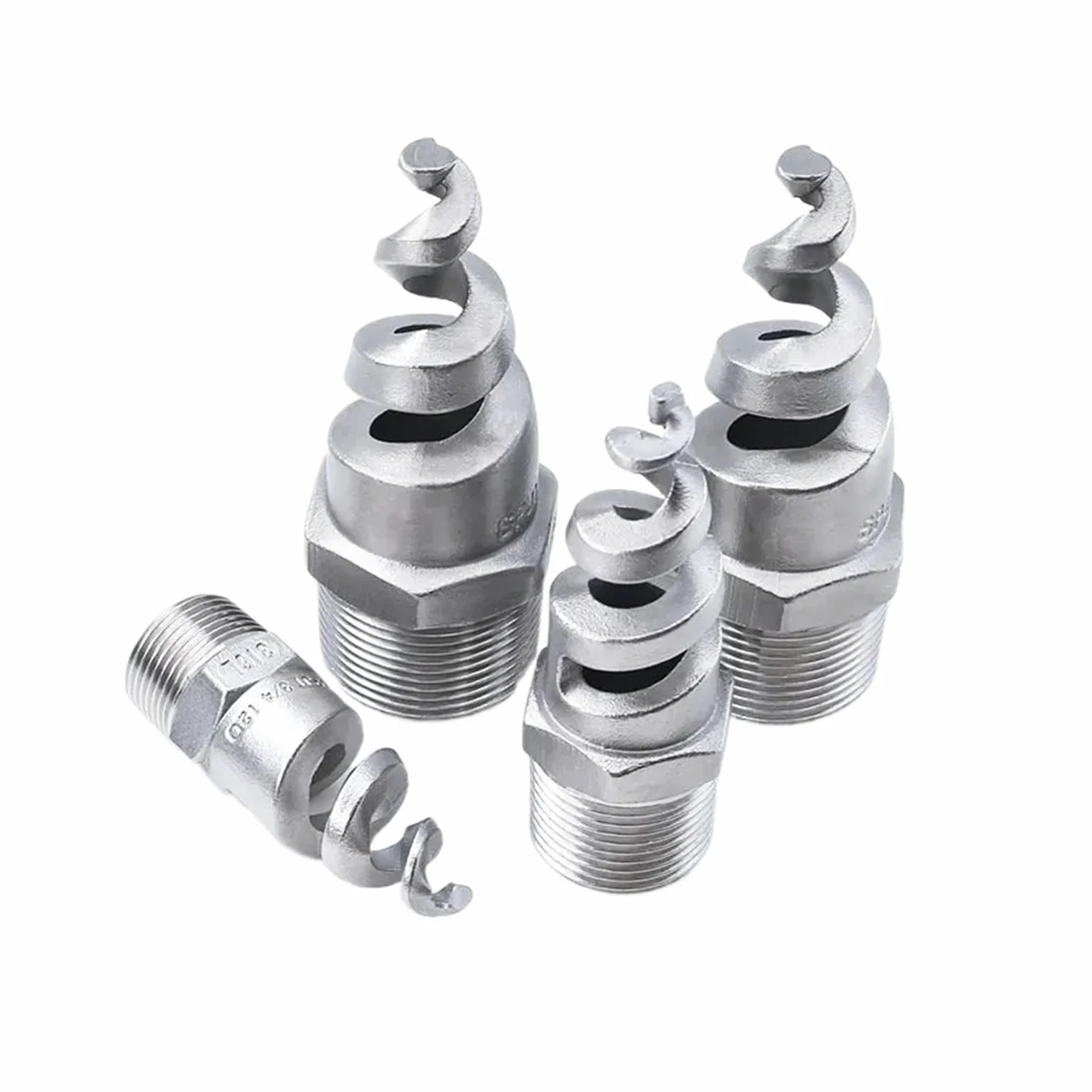 Boquillas espirales de Cono Completo, boquillas de Chorro Espiral de Acero Inoxidable para Limpieza con Agua (2 Pulgadas DN50 (316))