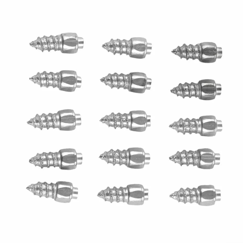 Besttoolifes Tornillos de rosca 9 mm, picos de hielo de acero para coches, camiones, cuatrimotos, tracción antideslizante invierno