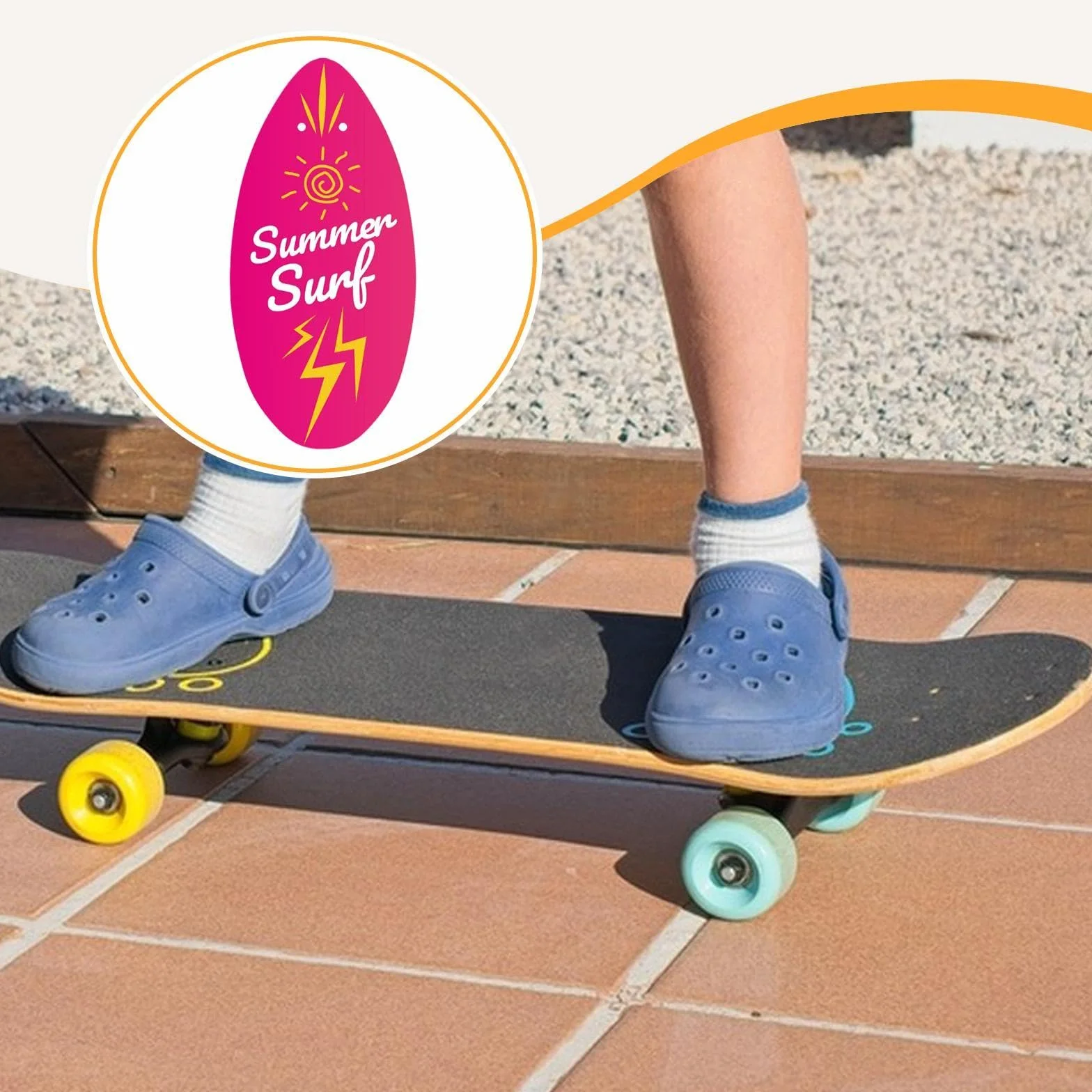 F Fityle Tabla de Skimboard 30 Pulgadas de Madera para Deportes Acuáticos