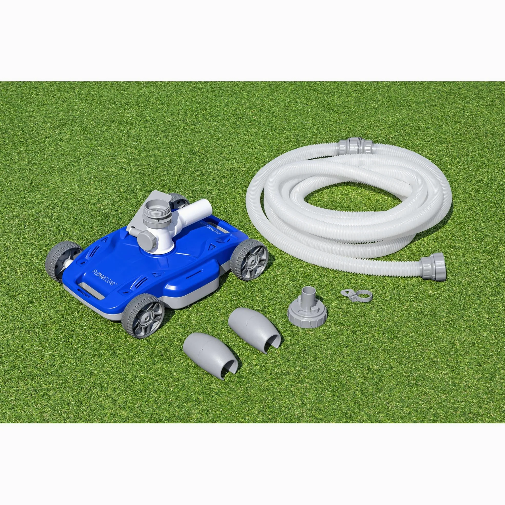 Bestway FlowClear AquaDrift - Aspiradora automática para Piscina sobre el Suelo con Ruedas multidireccionales y 3 ajustes Ajustables, Color Azul