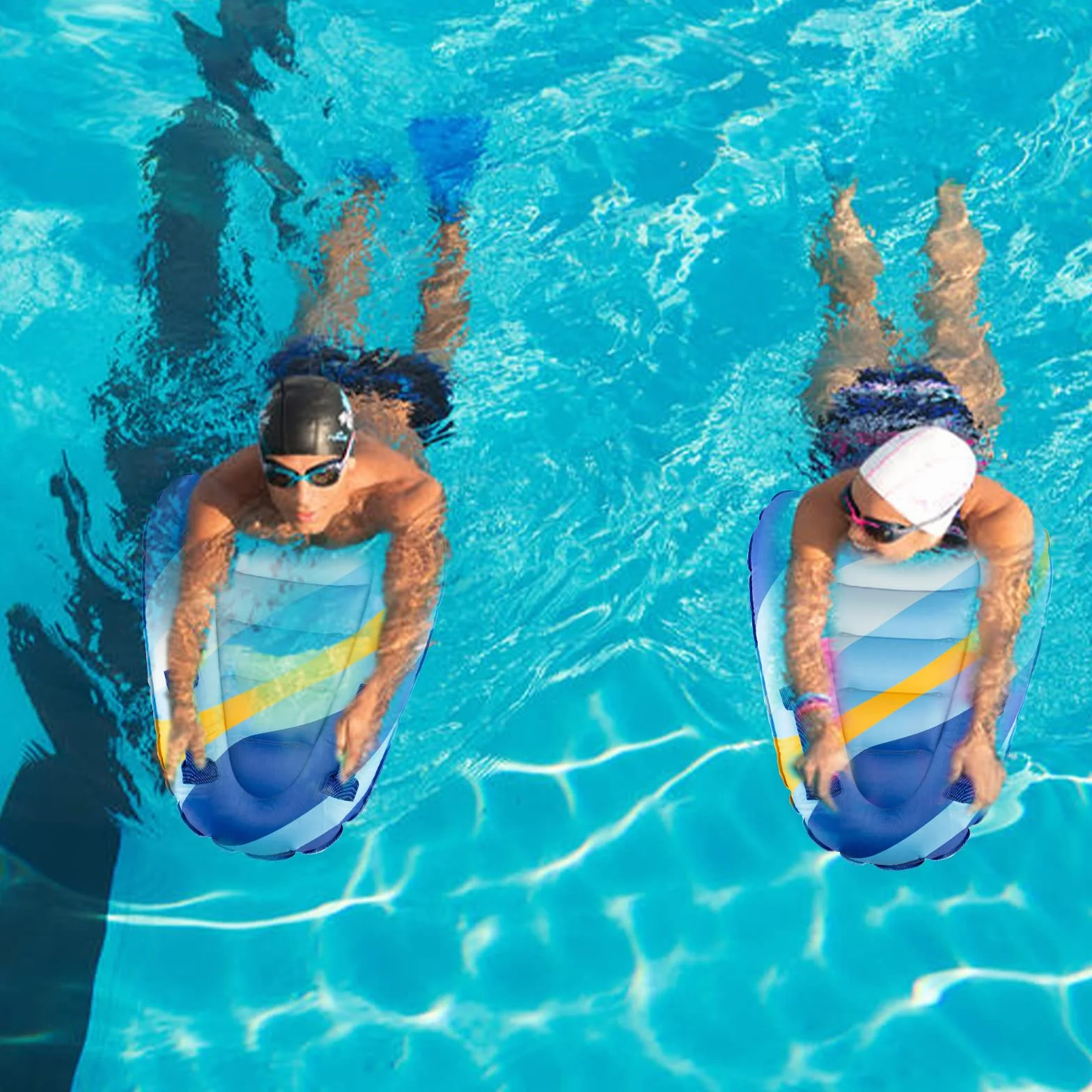 Tabla de Bodyboard Hinchable para Niños 75x65x15 cm con Asas Plegable