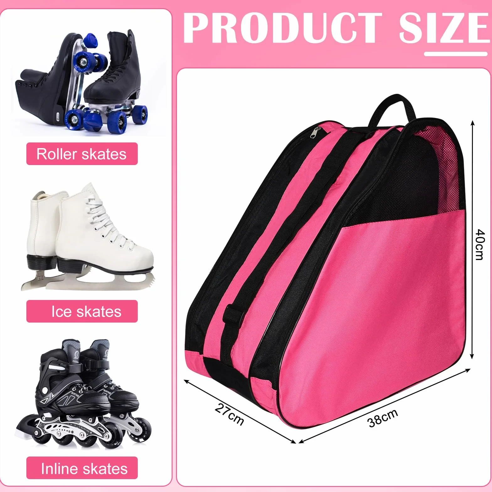 ADERTOS Roller Skate Bag, Ice Skate Bag