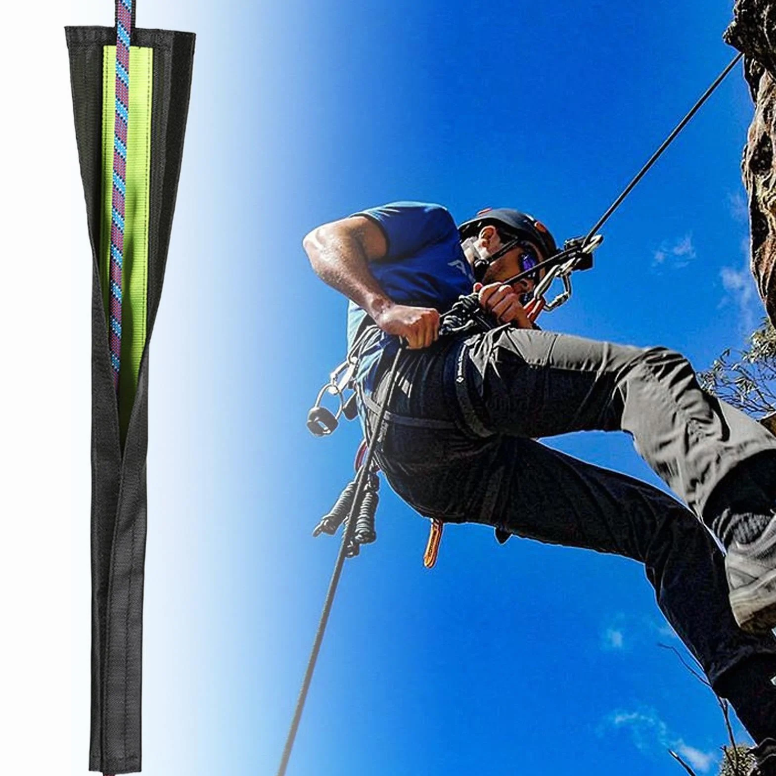 Protector De Cuerda De Escalada PVC Antiabrasión para Montañismo Y Rapel
