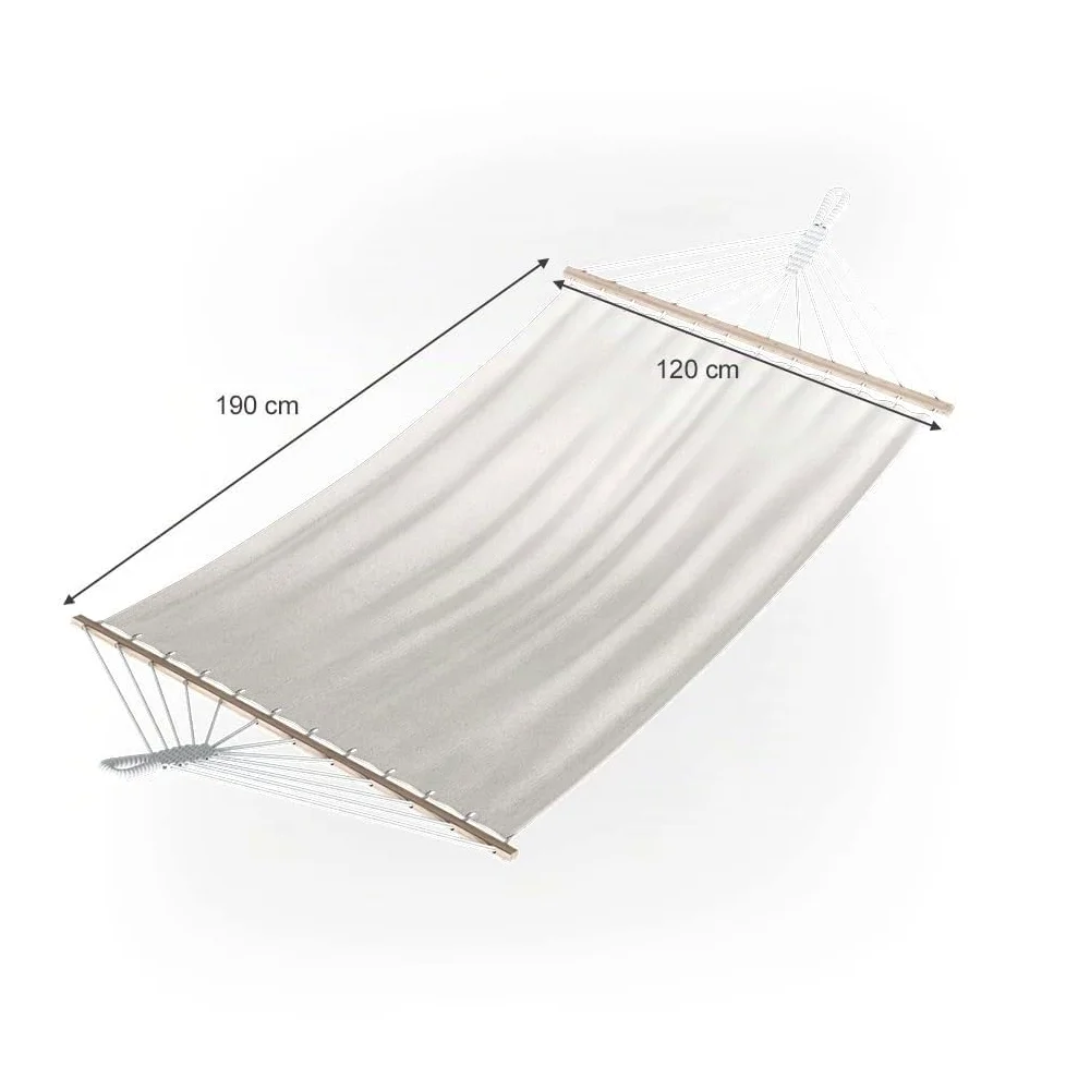 OK-Living Hamaca, Blanco, 190 x 120 cm | apto para uso en interiores y exteriores, compatible con soportes