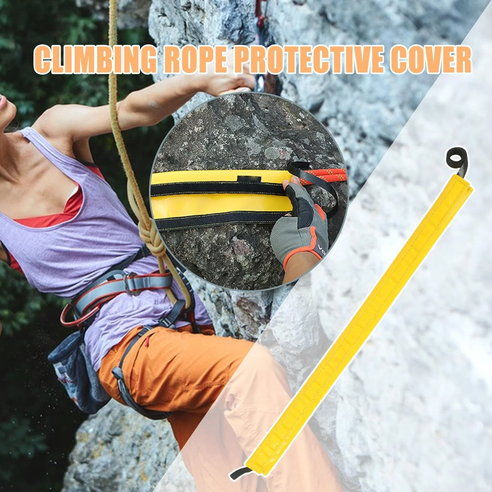 Genérico Manga Protector De Cuerda PVC Anti Desgaste para Arborista Rescate Montañismo