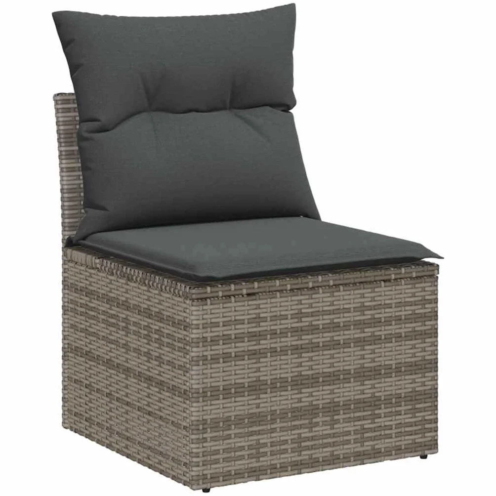 Juego de Sofá Seccional Modular para Jardín, Exterior y Terraza con Tejido de Poliratán Impermeable y Diseño Ergonómico, Fácil Ensamblaje para Patio