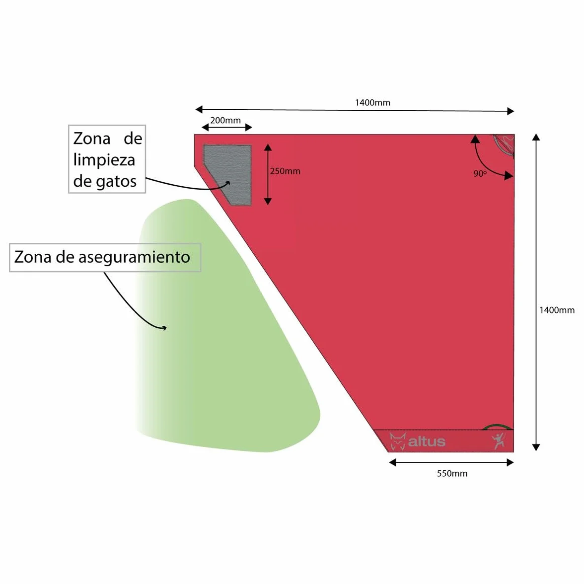 ALTUS Manta Cubre Cuerdas PEDRIZA Escalada Resistente A La Abrasion
