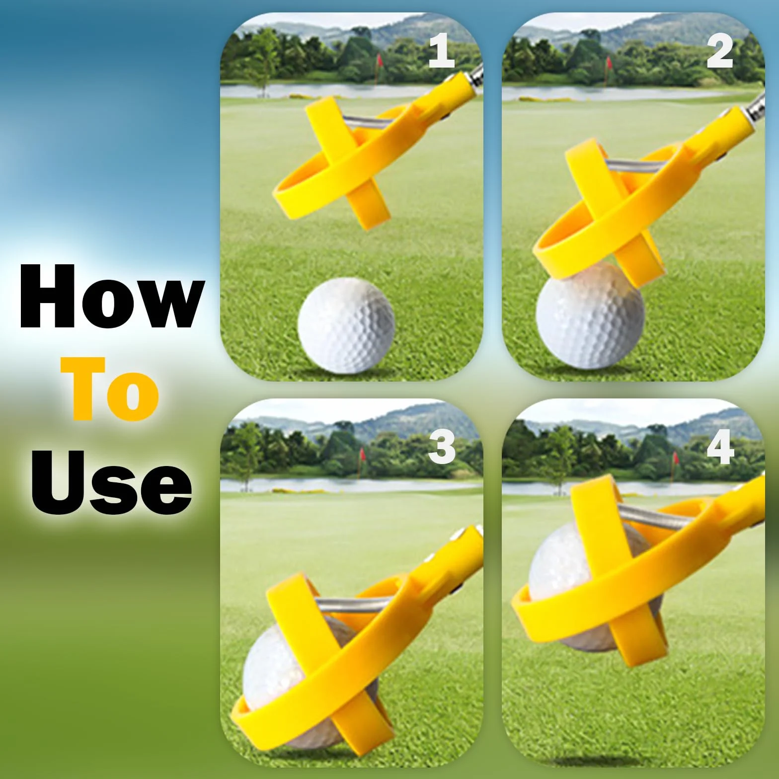 Ideal Swan Recogedor de Pelotas de Golf Retráctil Telescópico de Acero Inoxidable