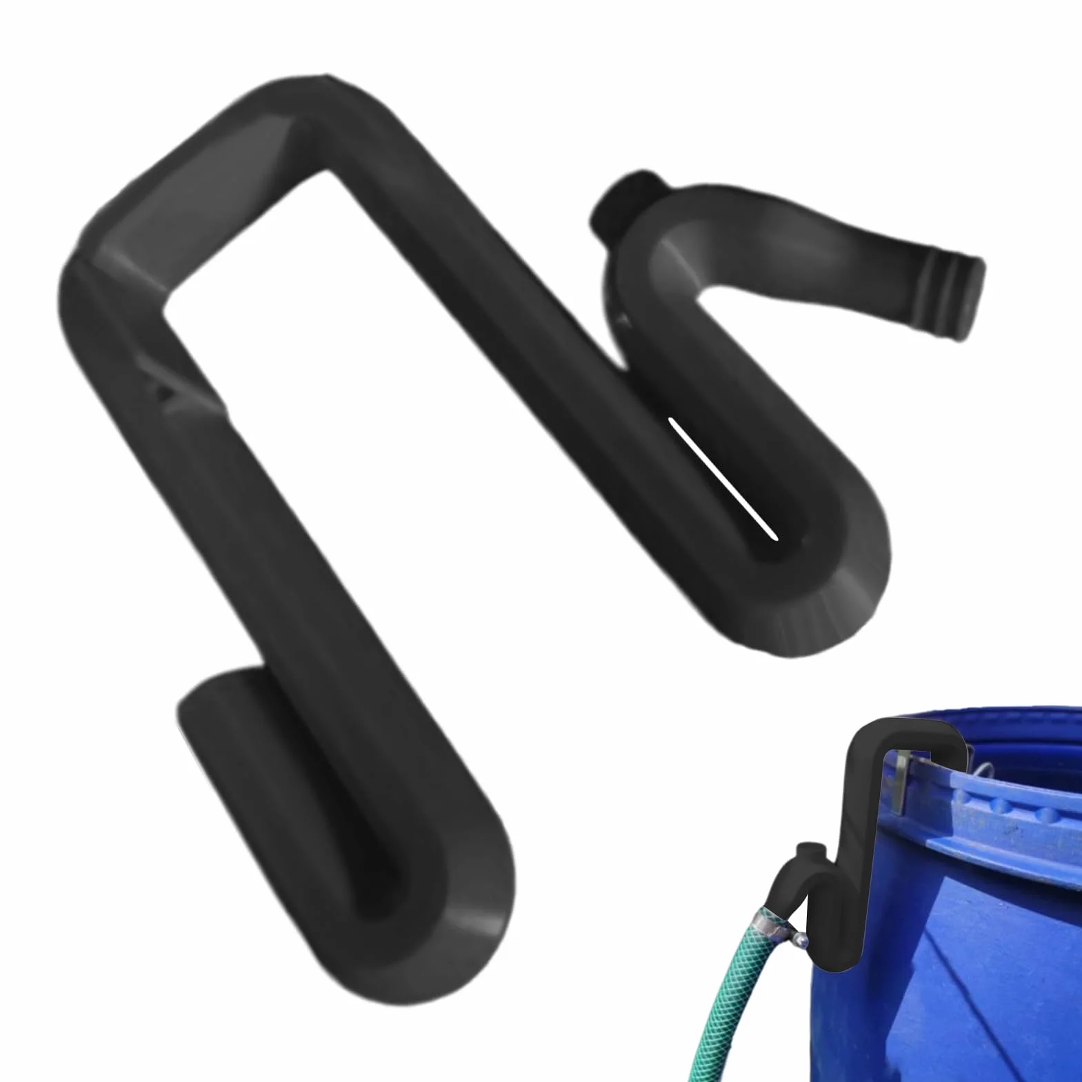 Tubo de desbordamiento de cubo: manguera de drenaje de agua que ahorra espacio para autocaravana, hogar, baño, jardín, patio trasero y balcón, solución de desbordamiento fácil de instalar para cubos
