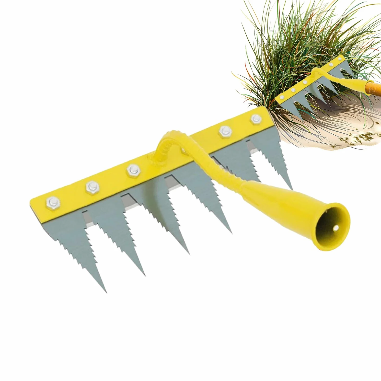 Rastrillo desbrozador para jardín,Herramienta Resistente para escardar | Herramienta arrancadora de Hierba,para Exterior jardín césped Patio Macizo de Flores Invernadero vivero frutal
