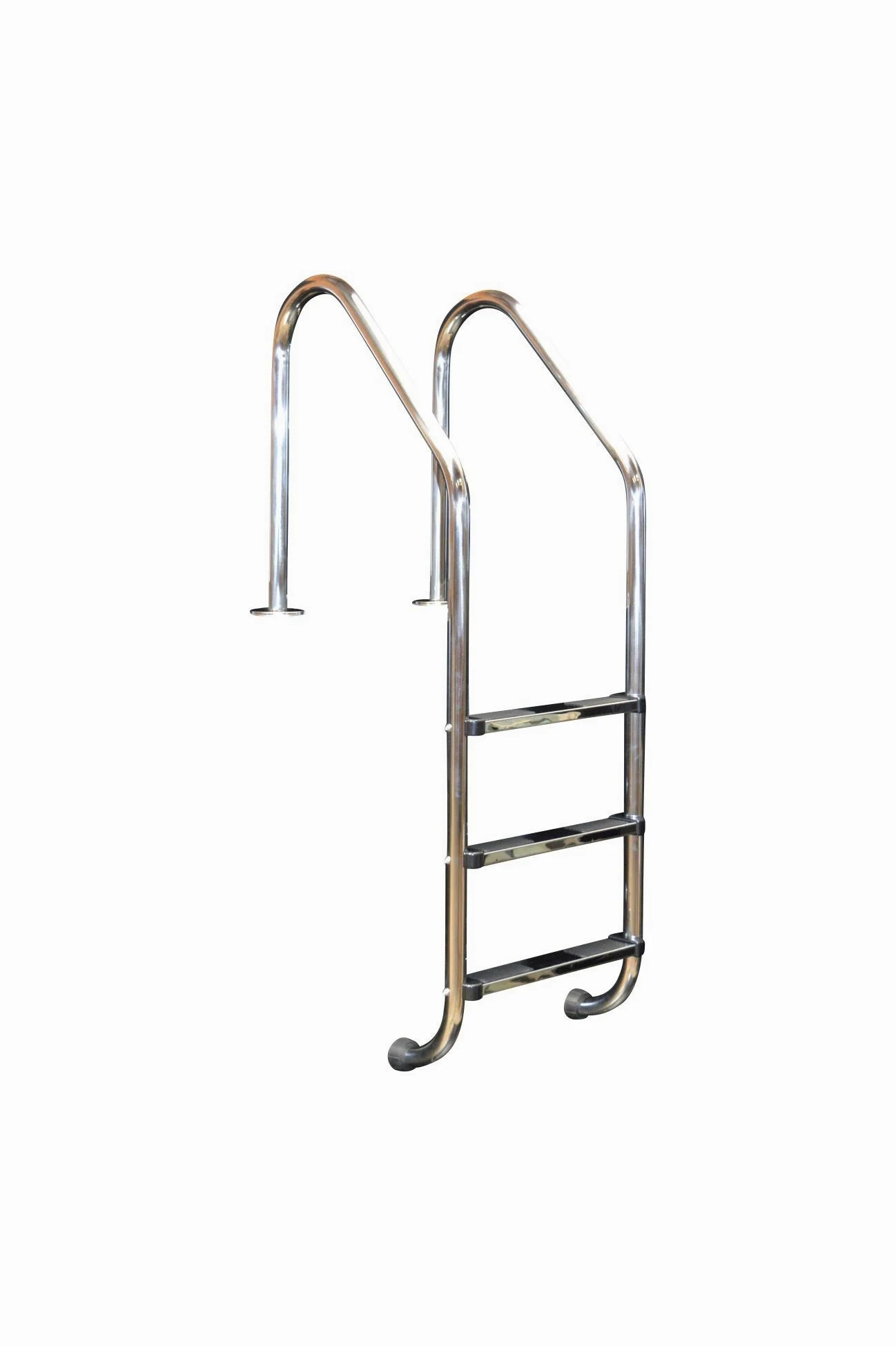 Acero inoxidable Piscina Escalera más Holm Socket de 3 niveles ancla