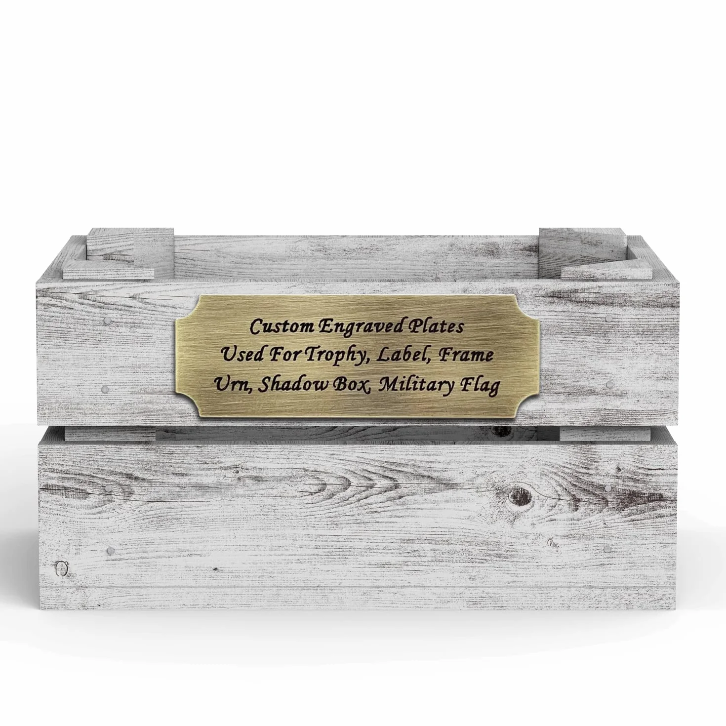 Placa de metal grabada en bronce personalizada 3x1 pulgadas para trofeos premios
