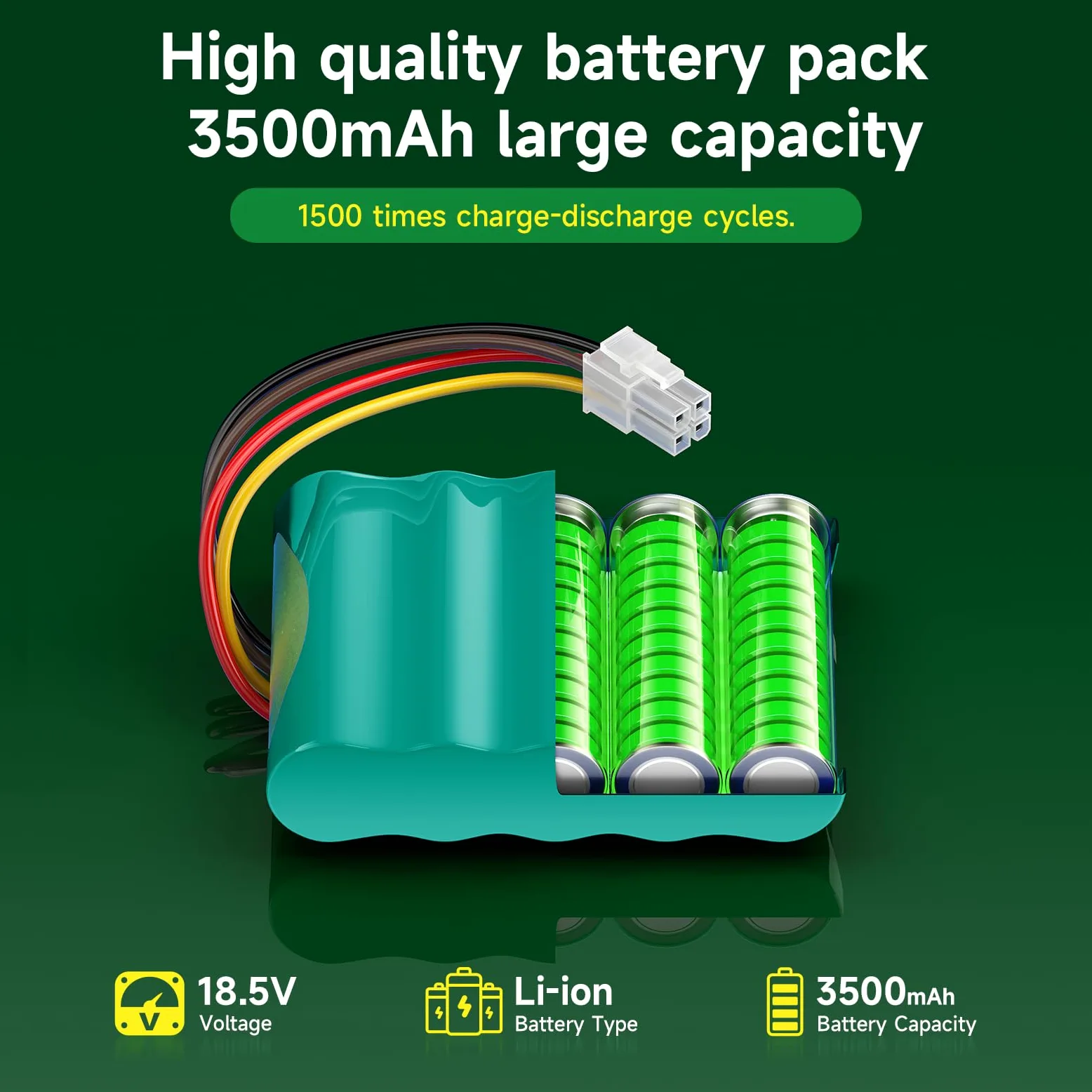 CITYORK 3500mAh Batería de Repuesto para Robot cortacésped Husqvarna Automower 310 315, Gardena Sileno R100Li R130Li R160Li, Gardena Sileno+ City/Life (18,5 V, Iones de Litio)