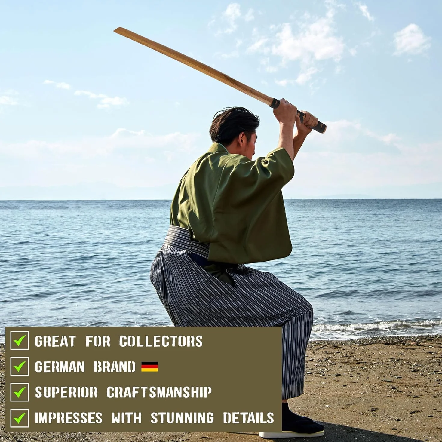 Bokken de madera Shinai Katana Wakizashi Tanto espada Kendo entrenamiento combate samurái Iaido