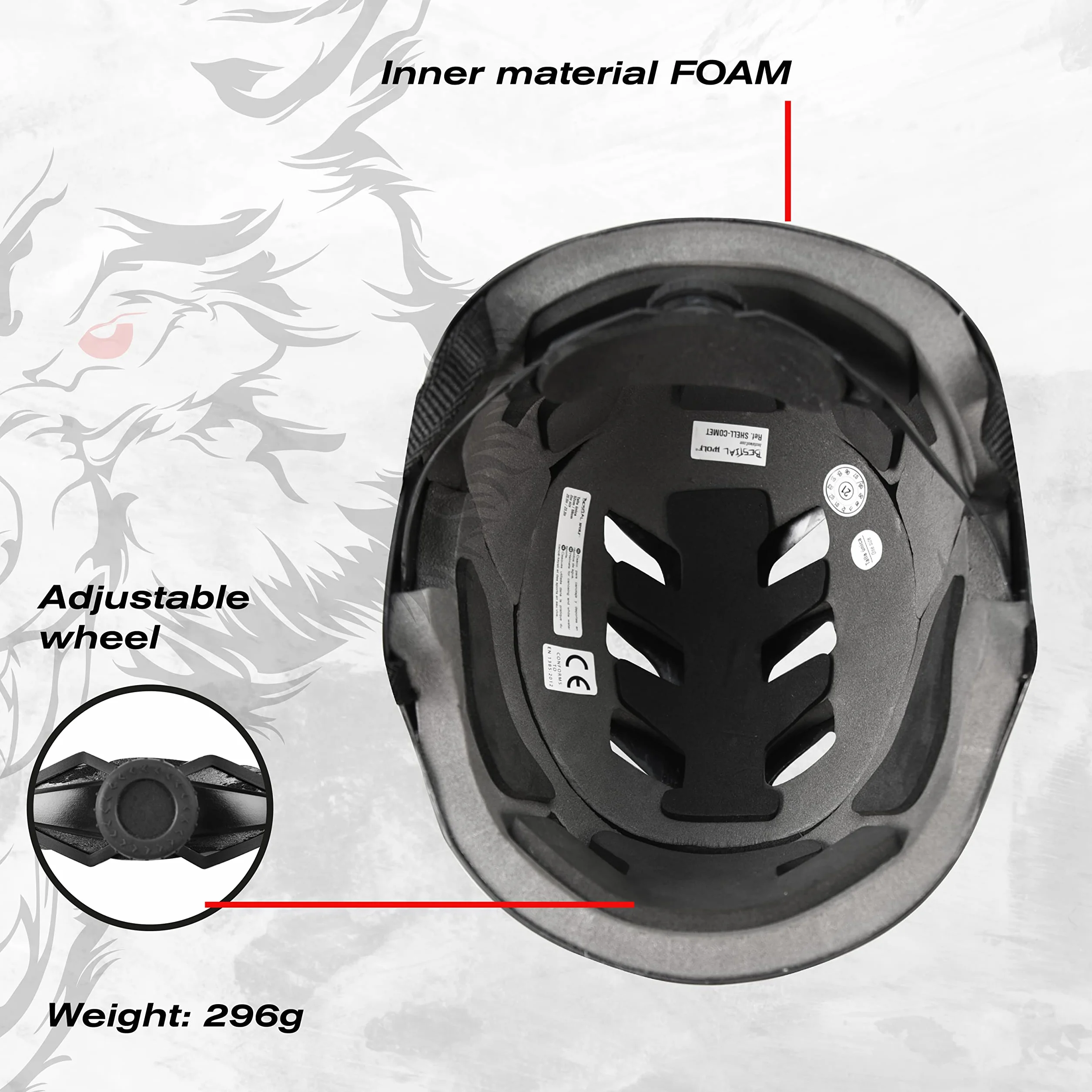 Bestial Wolf Casco Helmet Wakeboard Esquí Acuático Deportes Acuáticos Homolagado CE Ajustable Unisex