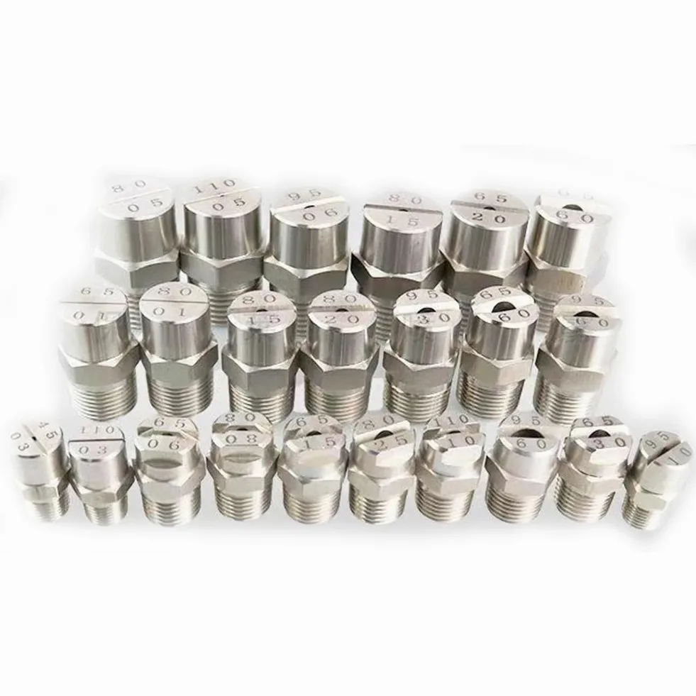 Boquilla de pulverización de alta presión, de acero inoxidable, de baja presión, para áreas grandes, con caudal ajustable de 1/8, 1/4, 3/8 y 1/2 pulgada, boquilla de abanico (rosca externa de 1/2 pu
