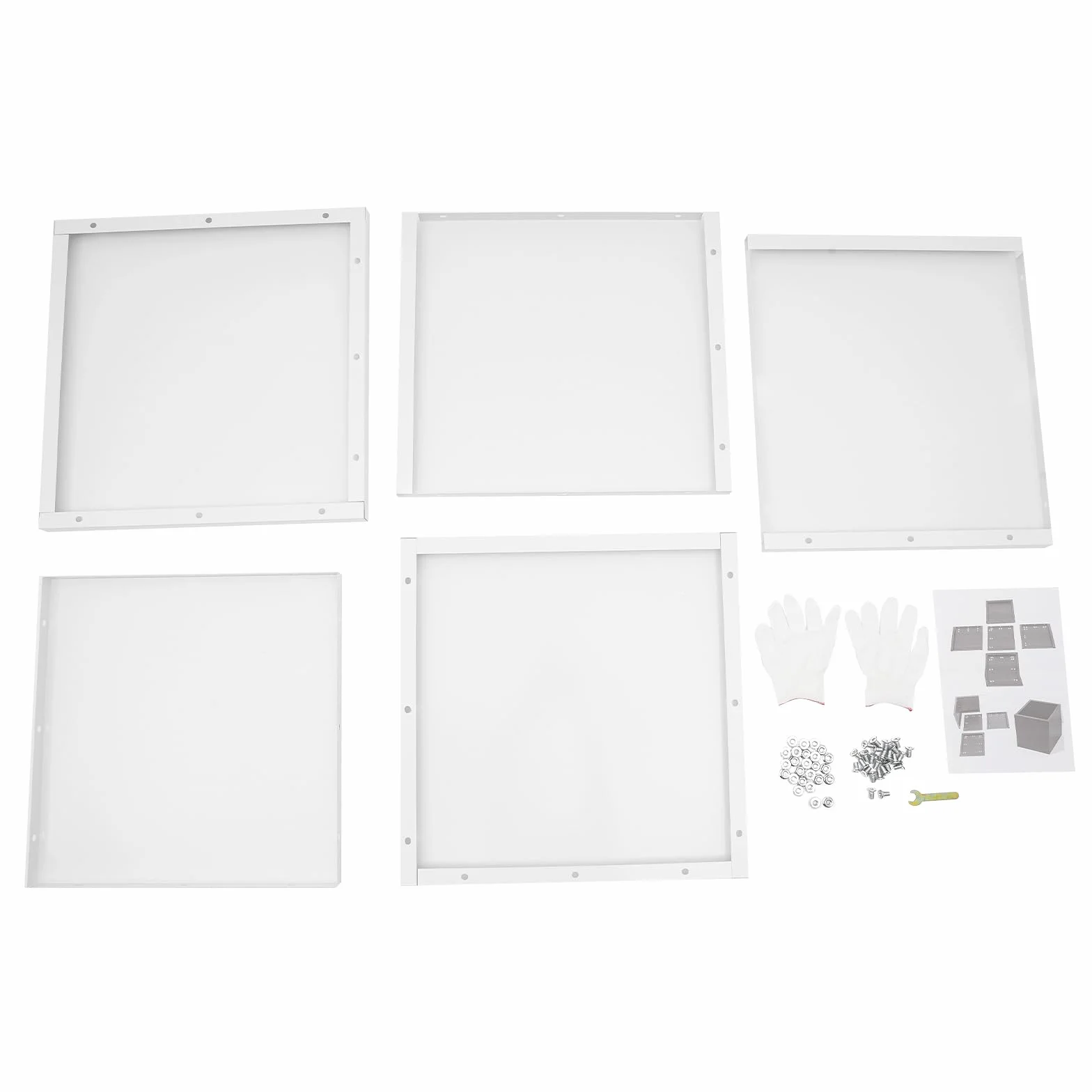 Macetero cuadrado de 60 x 60 x 60 cm, para exteriores, para jardines, entradas, terrazas, patios, etc., color blanco