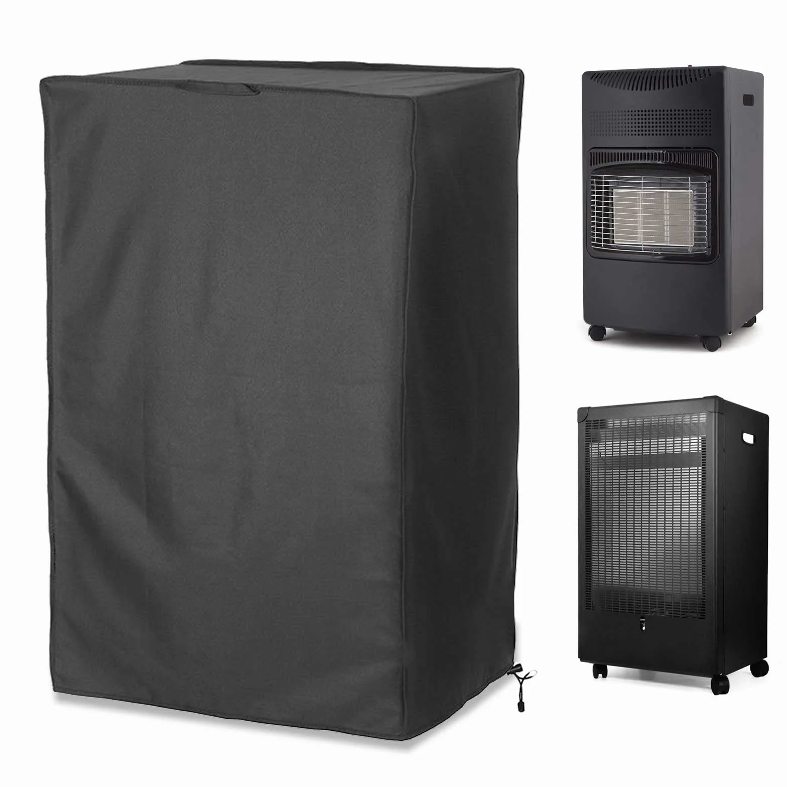 Fundas para Calentadores de Exterior, Funda Estufa de Gas, Cubierta Calentador Patio, 210d Oxford es Resistente al Polvo y al Agua, Ideal para Uso en Interiores y Exteriores (46x38x74cm)