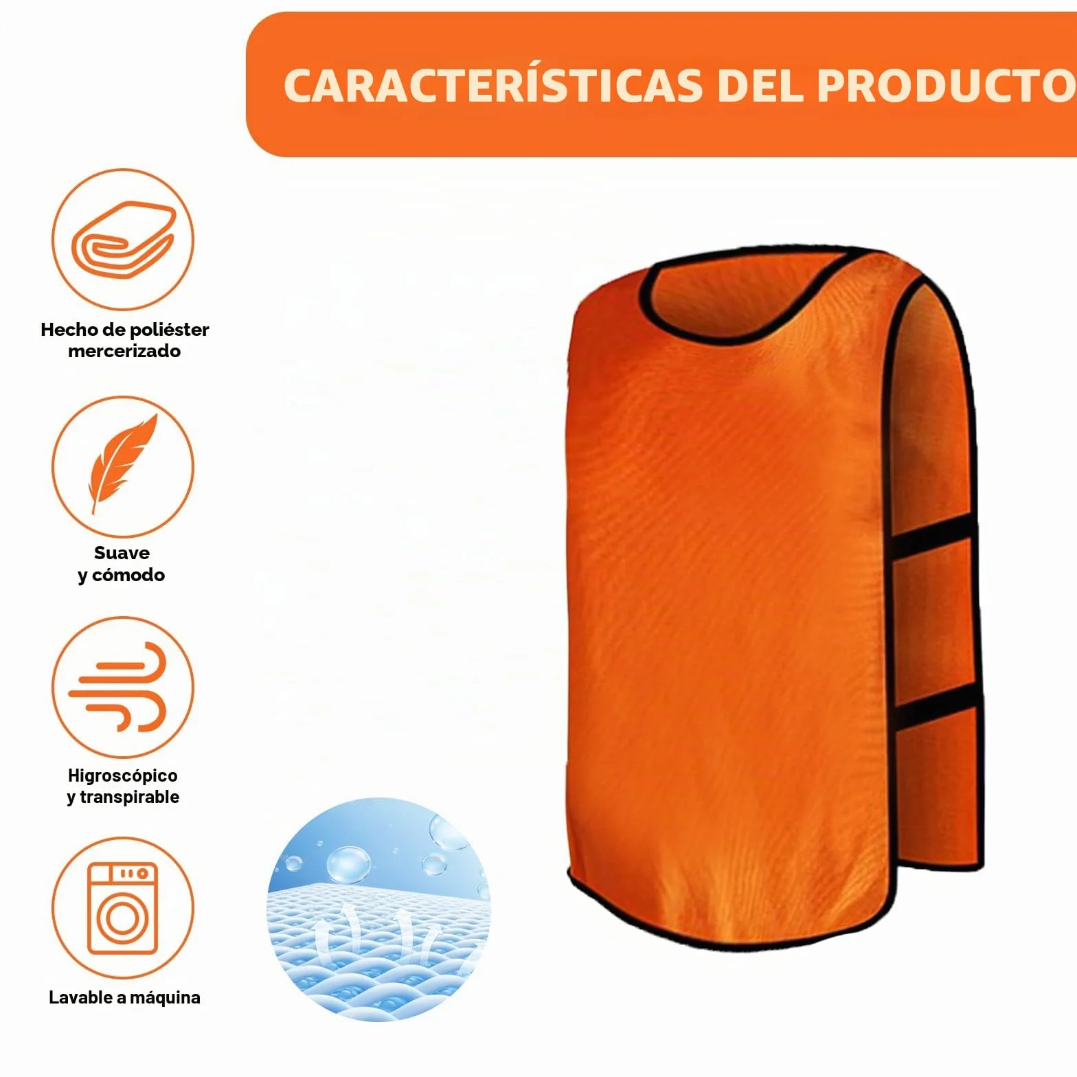 Reversible Football Training Vests for Kids Youth Adults Orange Blue
