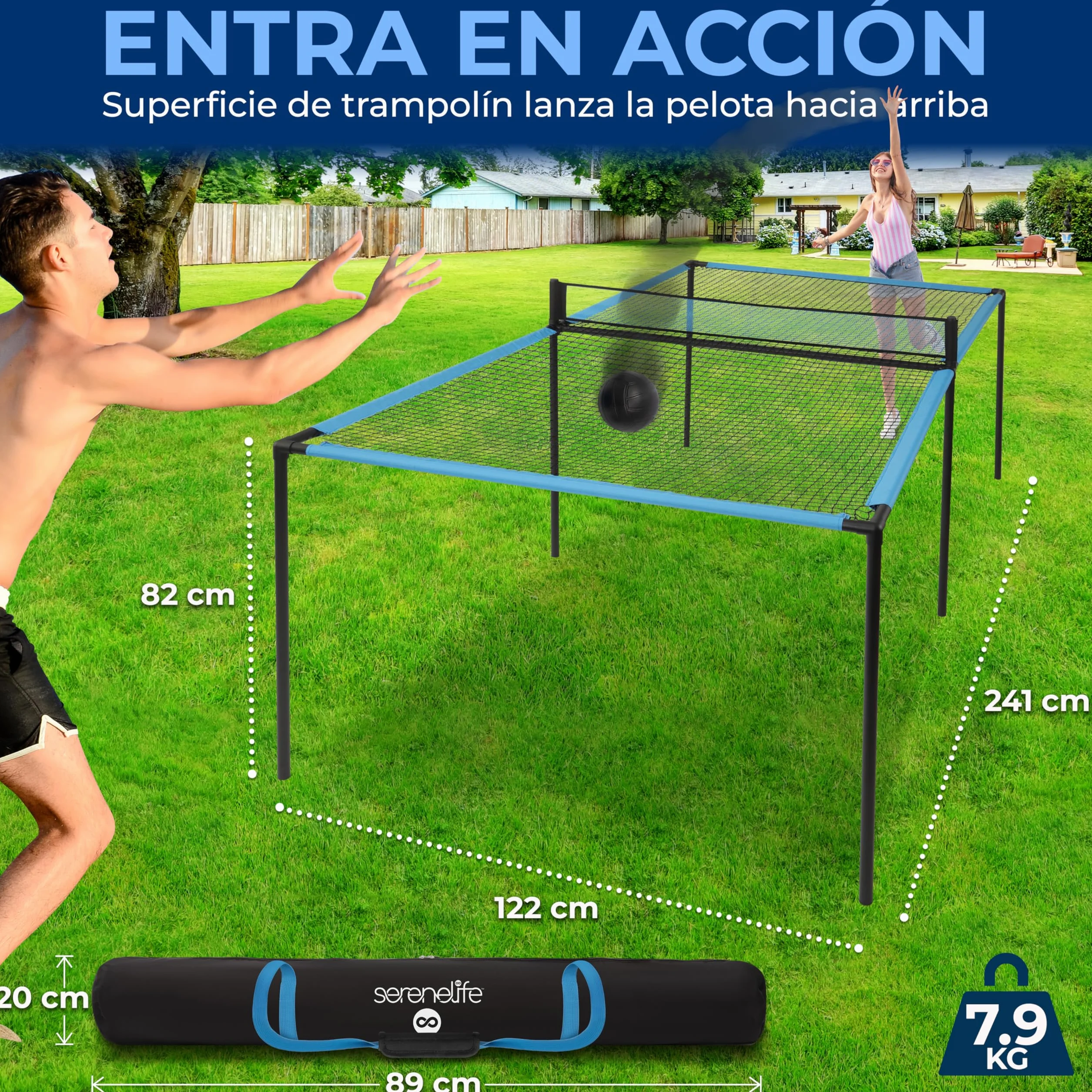 Serenelife Mesa de Ping Pong Plegable Portatil con Red