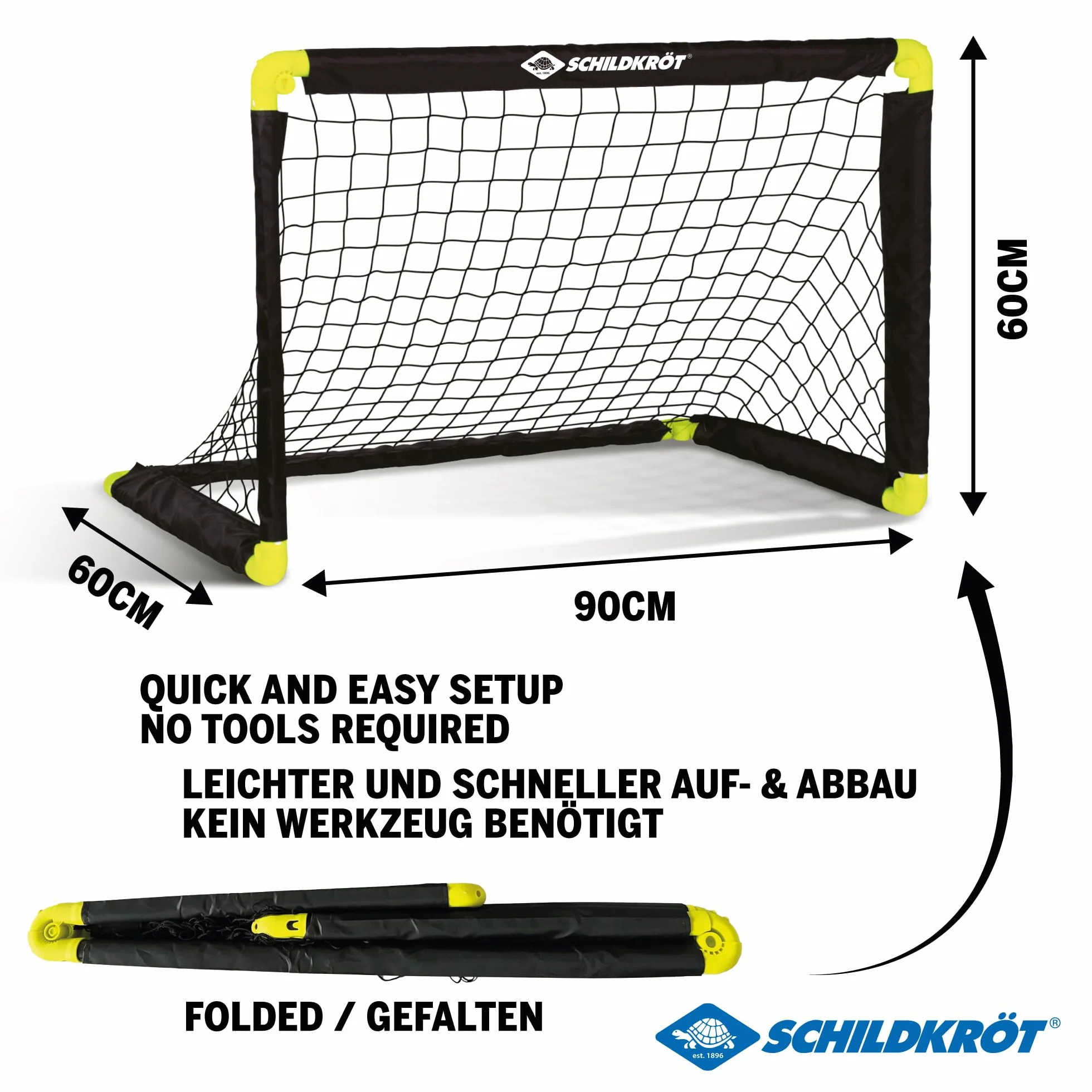 SCHILDKRÖT Folding Soccer Goal bramka piłkarska składana 1 sztuka