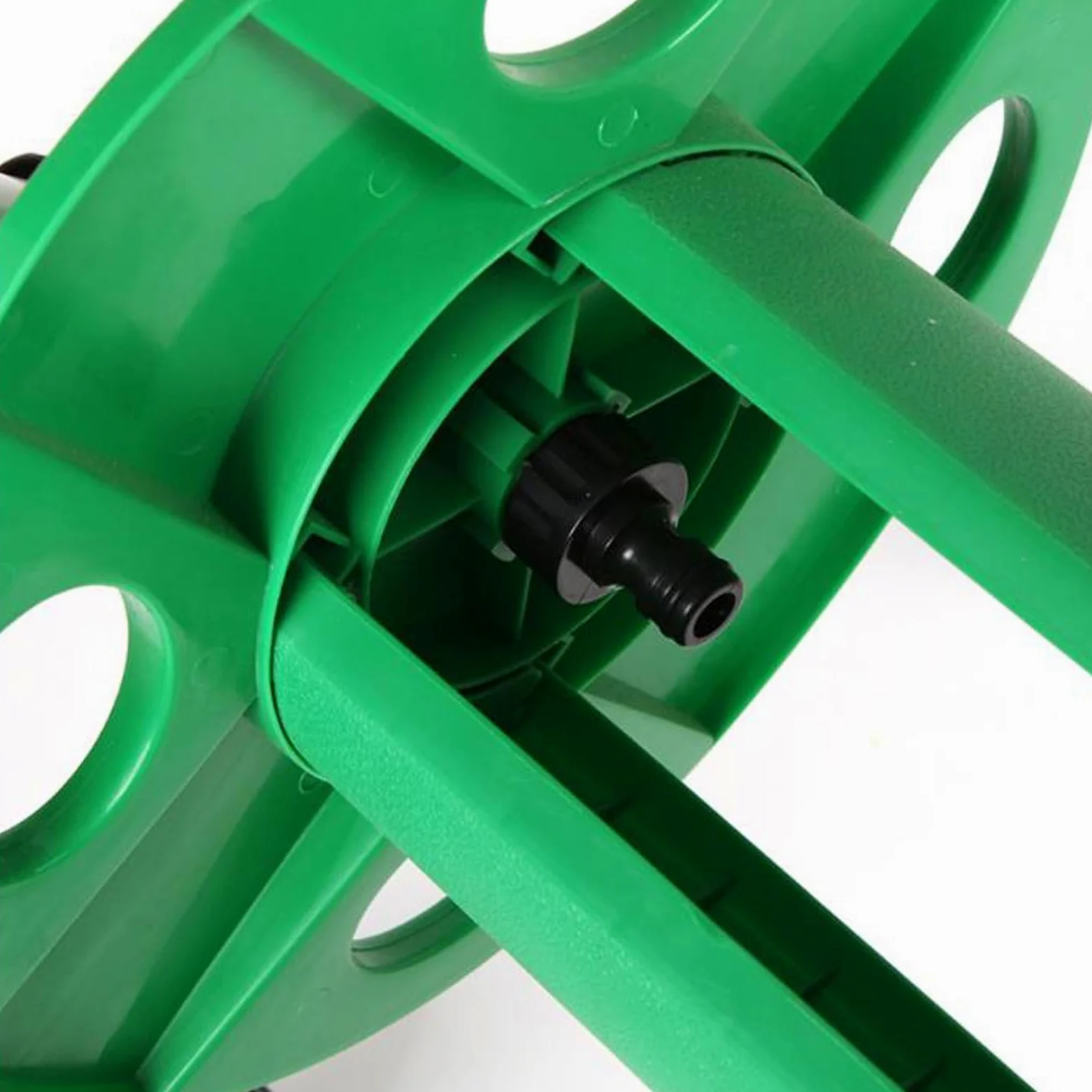 Soporte para manguera de agua resistente, carrito para carrete de manguera de jardín con guía de manguera integrada, soporte móvil con ruedas, capacidad para manguera de 50 m (164 pies) y 1/2", cons