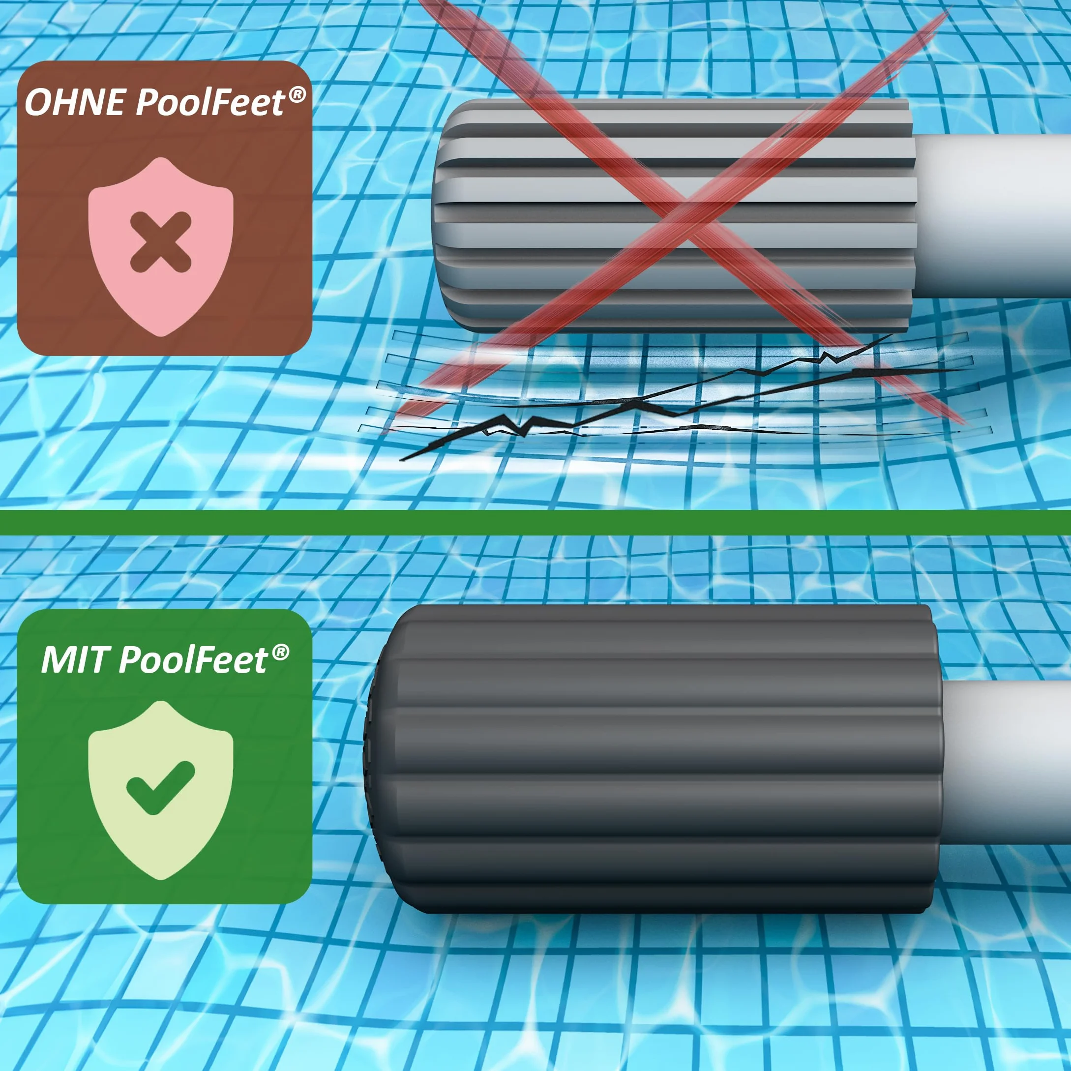 Tapones de protección universales de silicona para pies de piscina, protegen la lámina de daños, accesorios, piscina, escalera de piscina, amortiguador de goma