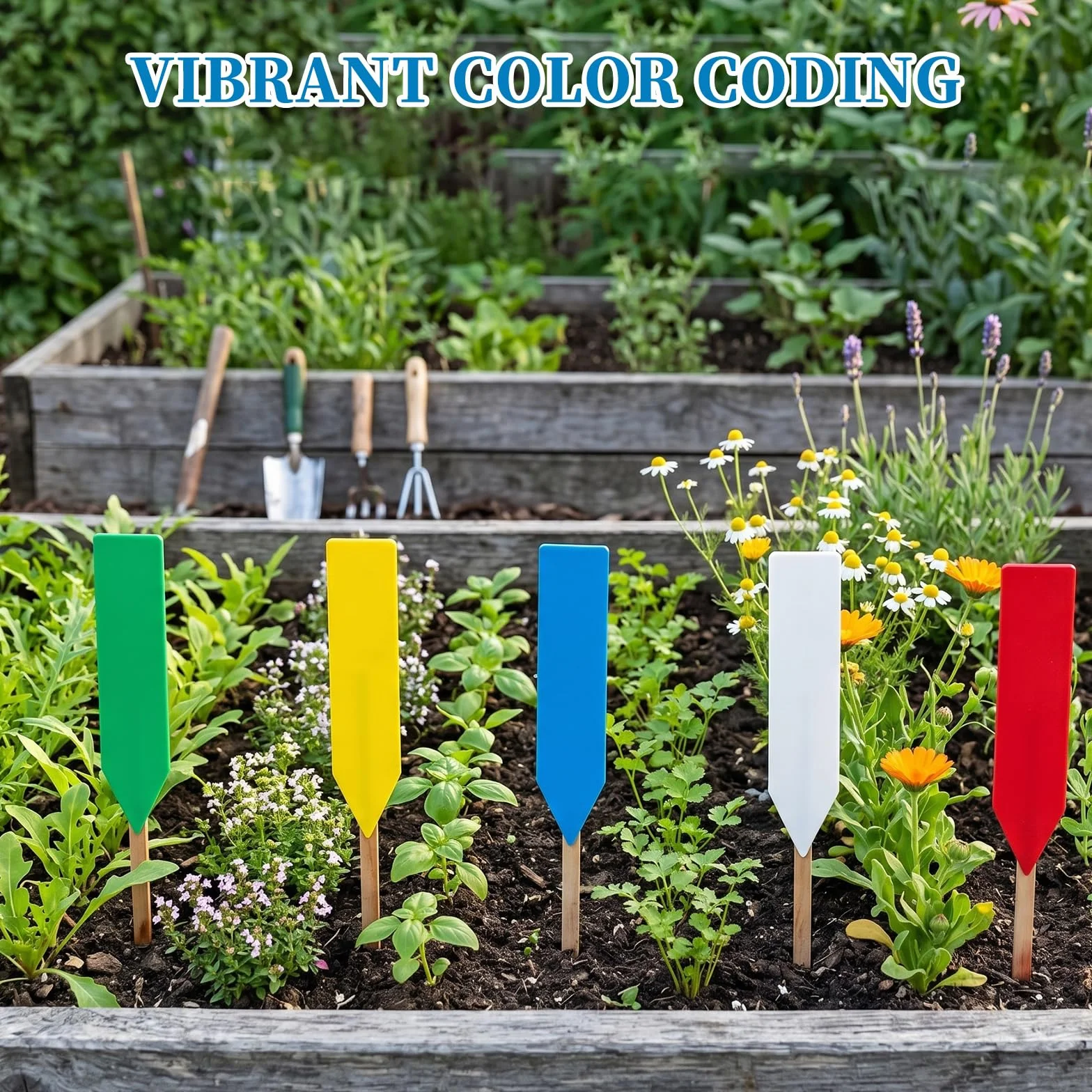 Etiquetas para Plantas 500 Piezas, Marcadores de Plástico Multicolor, Impermeables y Reutilizables, para Semillas, Plantas, Hierbas y Macetas.