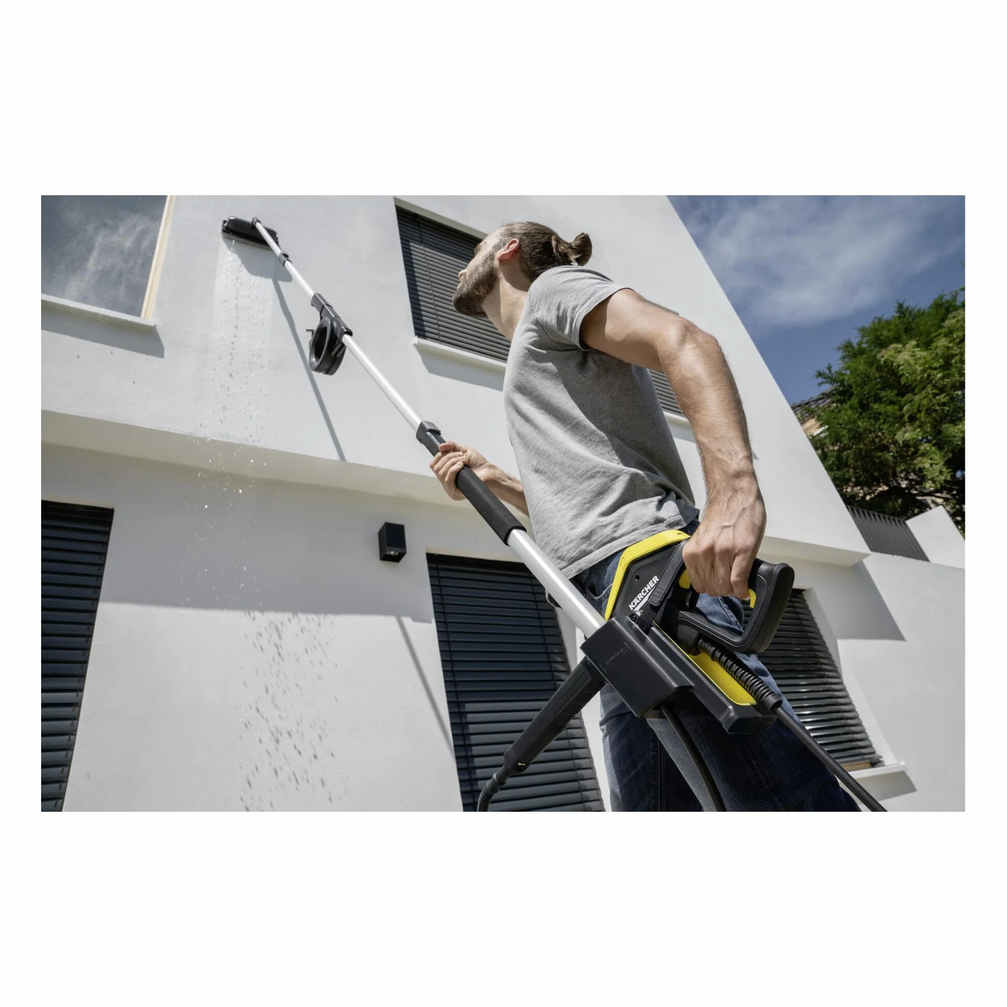Kärcher Lanza telescópica TLA 4 para Limpiar Superficies de hasta 5 Metros de Altura, Compatible con Las hidrolimpiadoras K2 a K7 de Kärcher, Incluye Accesorio para Limpieza de fachadas y Cristales