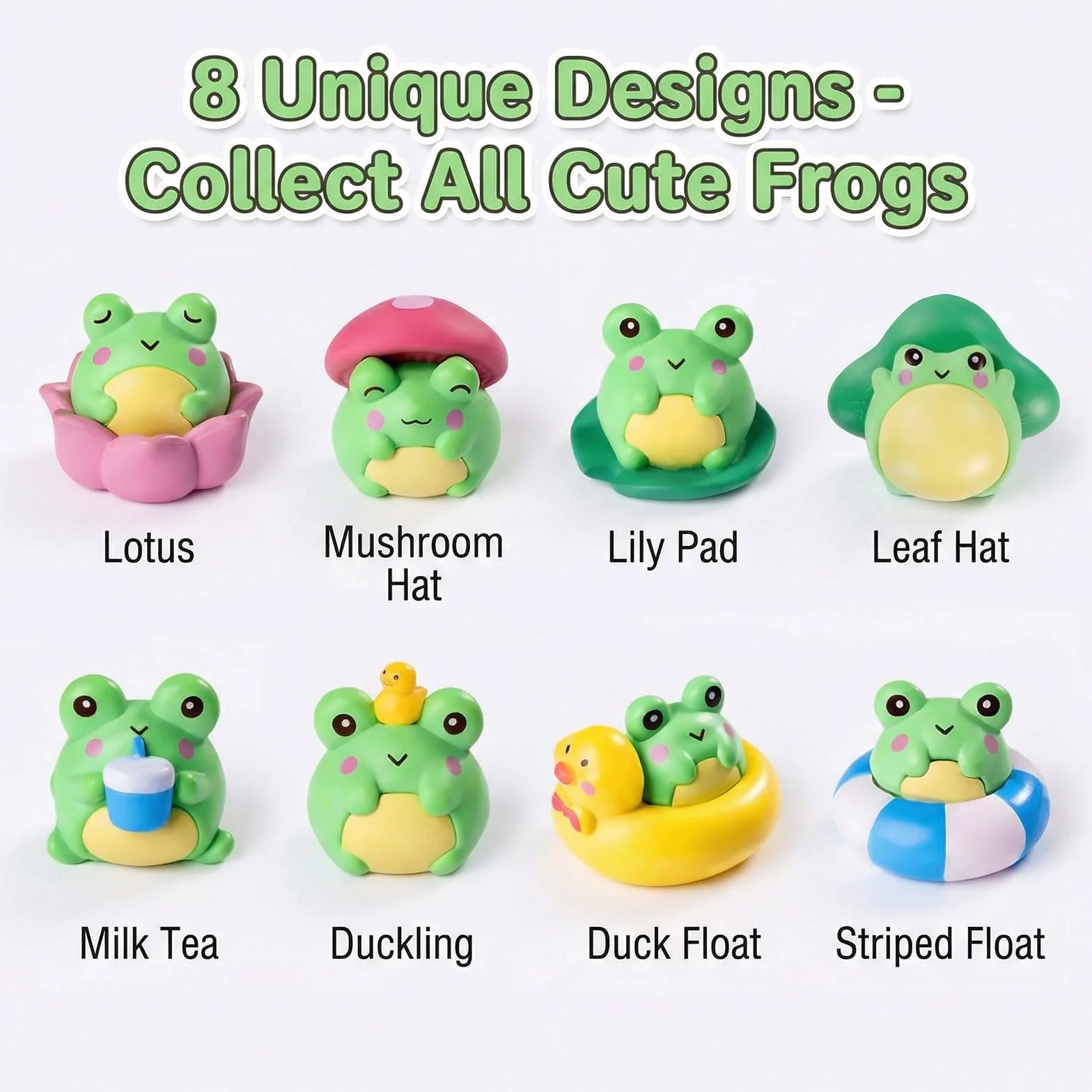 8 Piezas Mini Figuras De Rana De Resina Pequeños Animales En Miniatura para Esconder En Jardines Estatuas De Ranas para Micro Hadas Accesorios De Paisajismo
