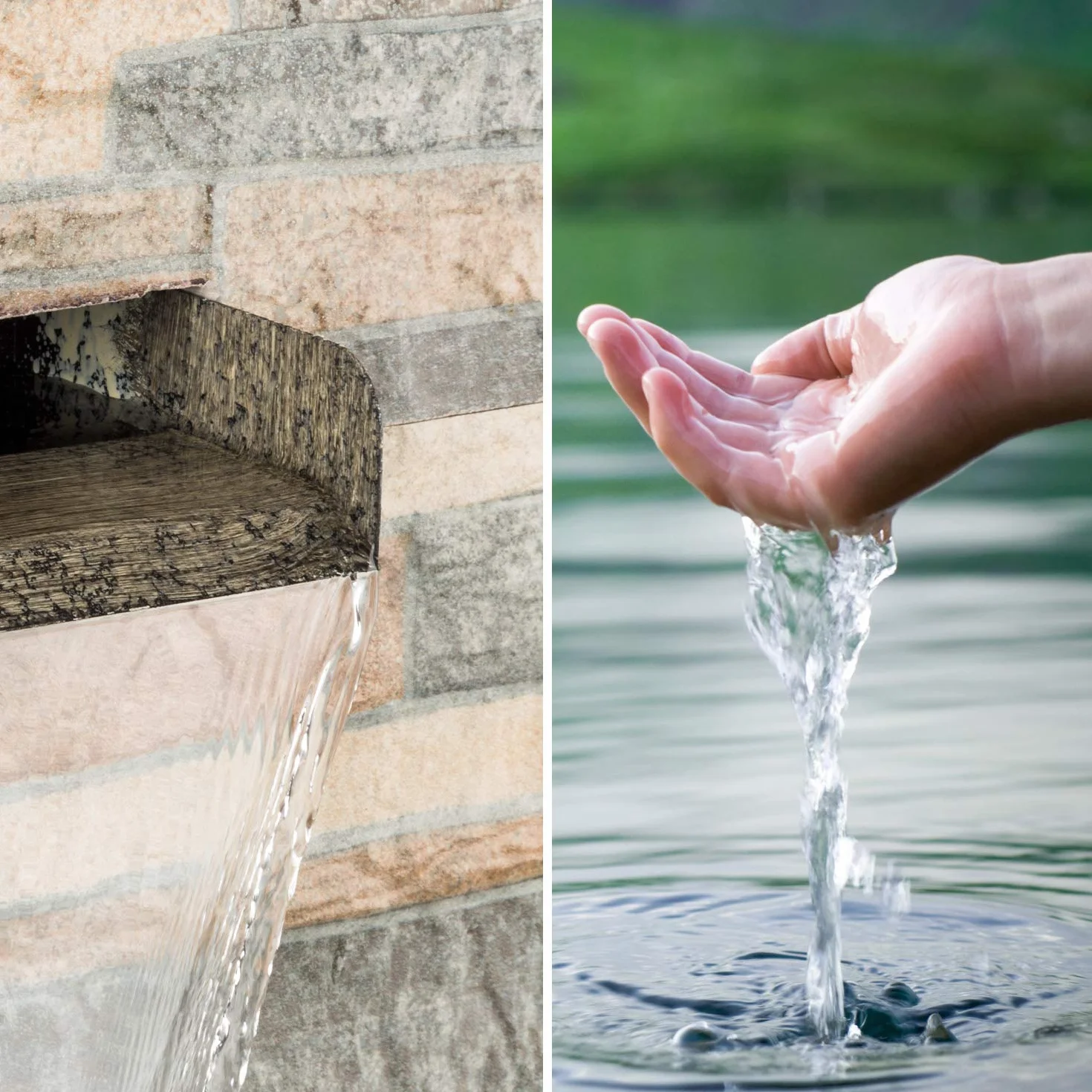 Blumfeldt Watergate - Fuente de Agua Decorativa, Bombea hasta 1000 l/h, Potencia 15 W, Protección IPX8, Uso Exteriores e Interiores, Aspecto Granito, Ladrillo Visto, Gris galvanizado