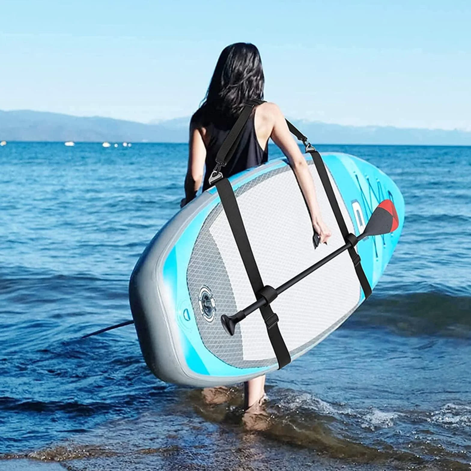 Correa de Tabla de Surf, Correa Transporte Paddle Surf, Longitud Ajustable, Multiusos