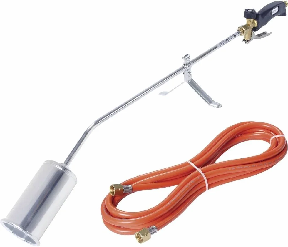 ROTHENBERGER Industrial Soplete quemador RoMaxi con manguera de gas propano de 5 m, desbrozadora, láminas bituminosas, soldadura de láminas, para conectar a bombona de gas propano 030958E