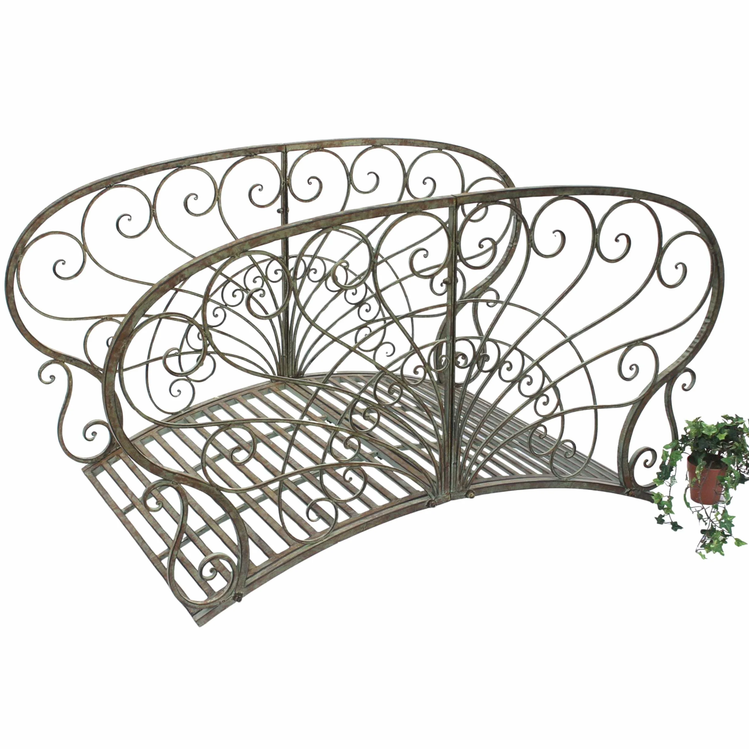 Puente de metal jc150106 Jardín Puente 150 cm Metal Puente Estanque Puente puente