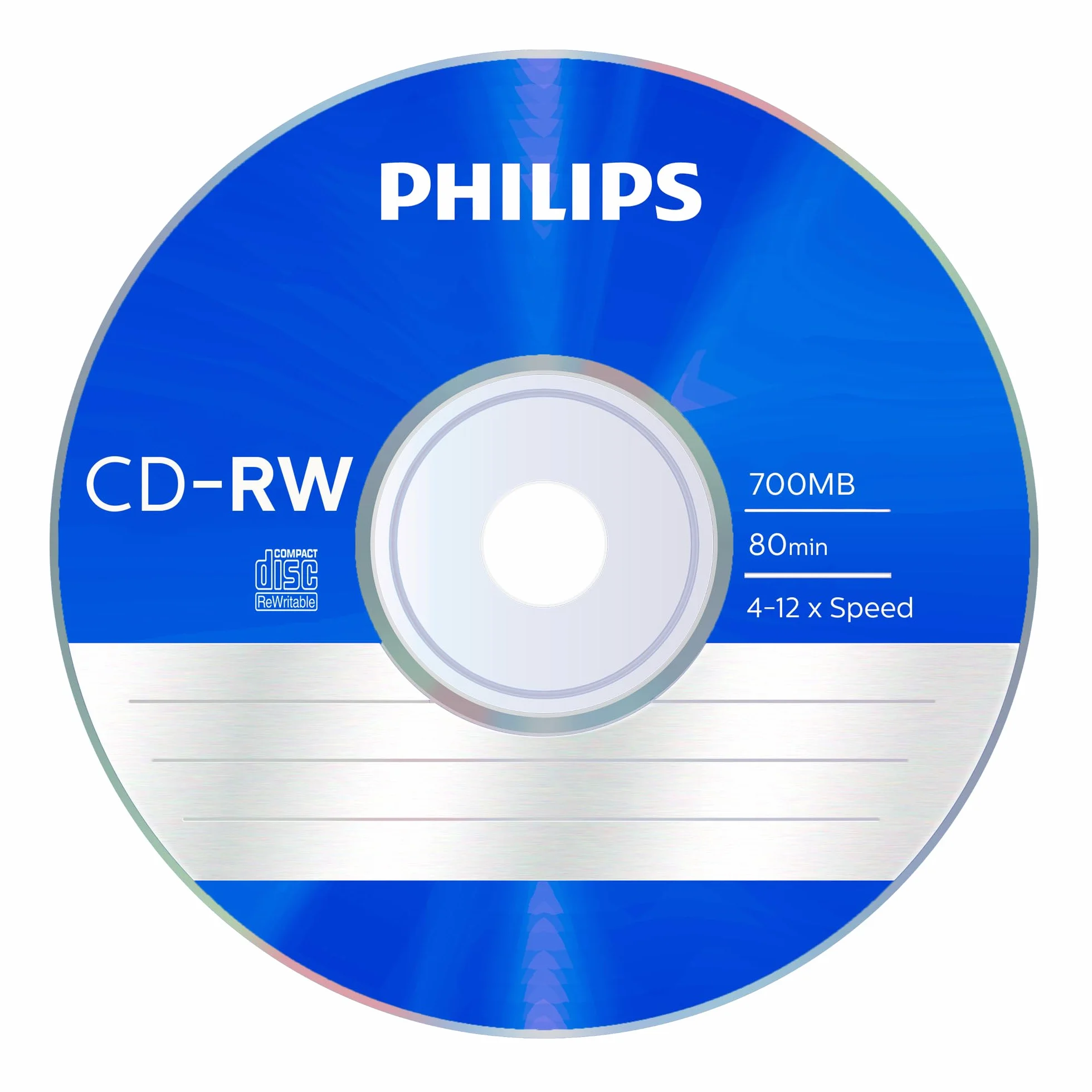 Philips Cd-Rw 80Min 700Mb 4-12X Slimcase 5 Disc