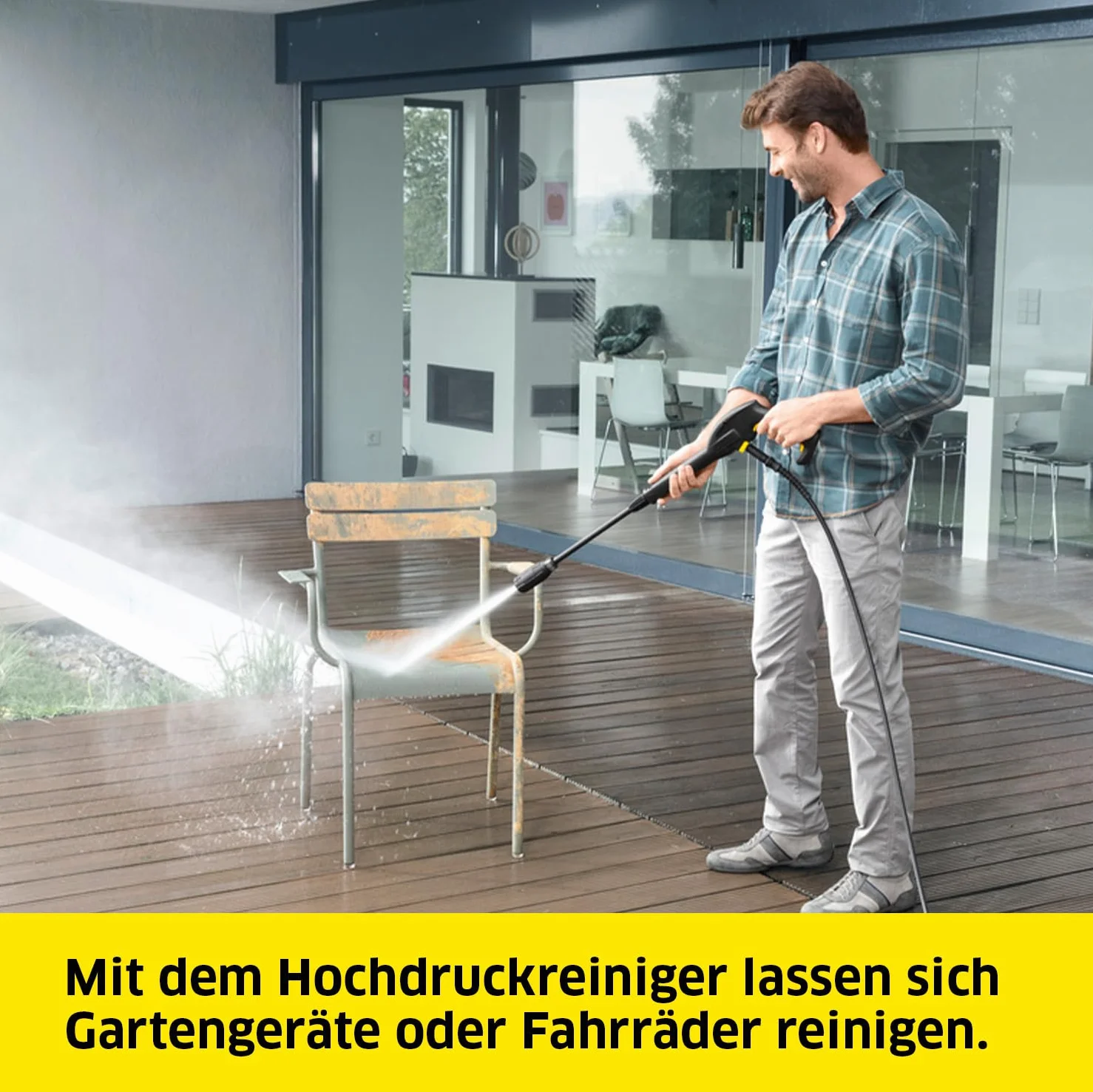 Kärcher Hidrolimpiadora K 2 Power Control, presión: 110 Bar, caudal: 360 l/h, Rendimiento: 20 m²/h, Filtro de Agua, Peso: 4,0 kg, Pistola y Manguera de Alta presión, Boquilla Turbo, Lanza