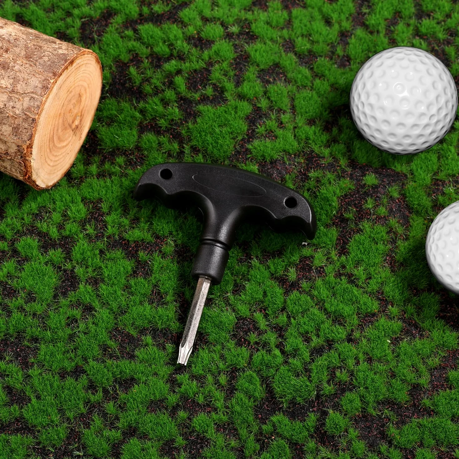 NQEUEPN Klucz golfowy regulowany z plastikowym uchwytem, śrubokręt ze stali nierdzewnej (czarny)