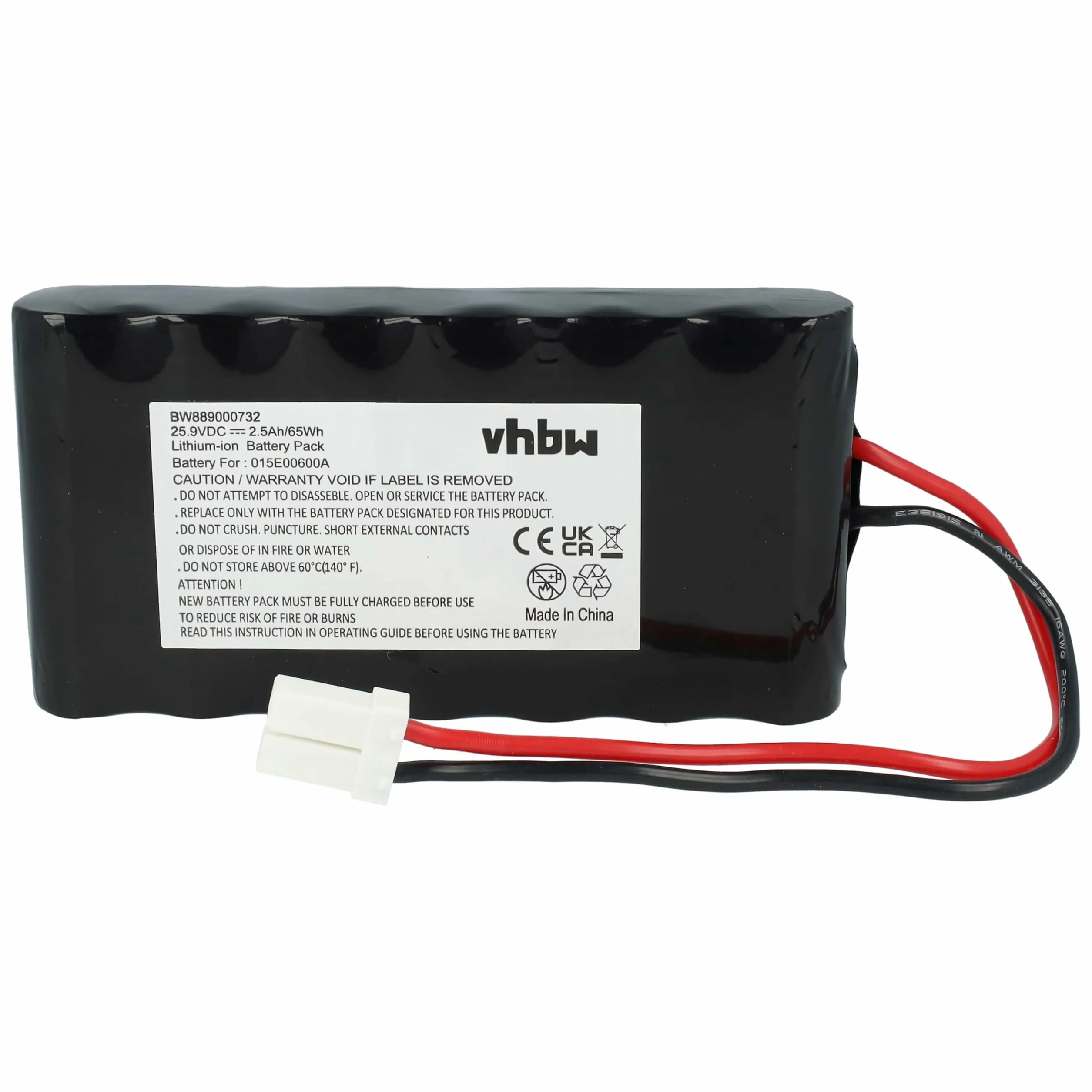 vhbw Batería reemplaza Techline 015E00600A | para robot cortacésped cortacésped 2500mAh 25,9V Li-Ion