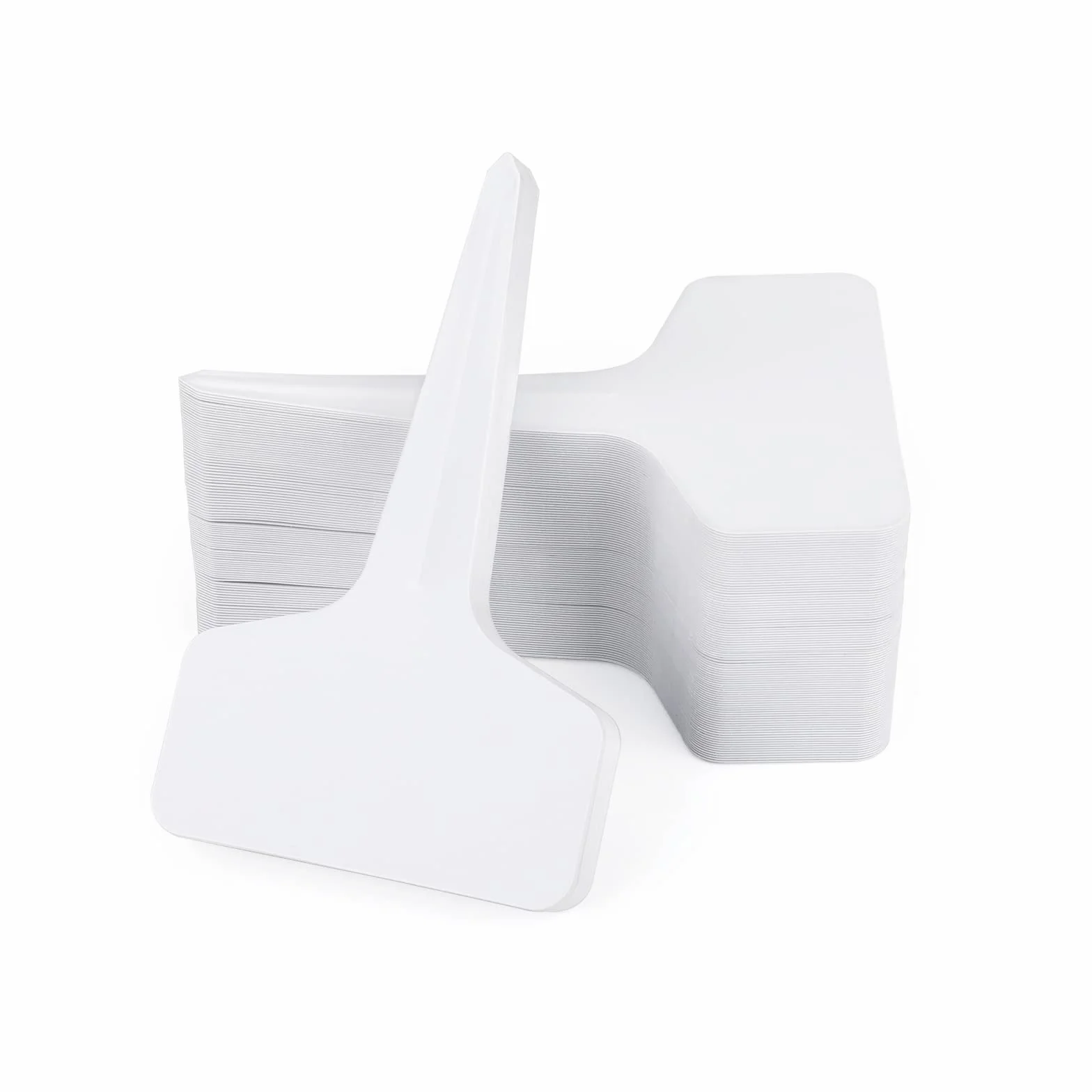 KINGLAKE 100 piezas etiquetas para plantas jardinería huerta impermeable plastico adecuado para nombre plantas,blanco,6x10CM idades